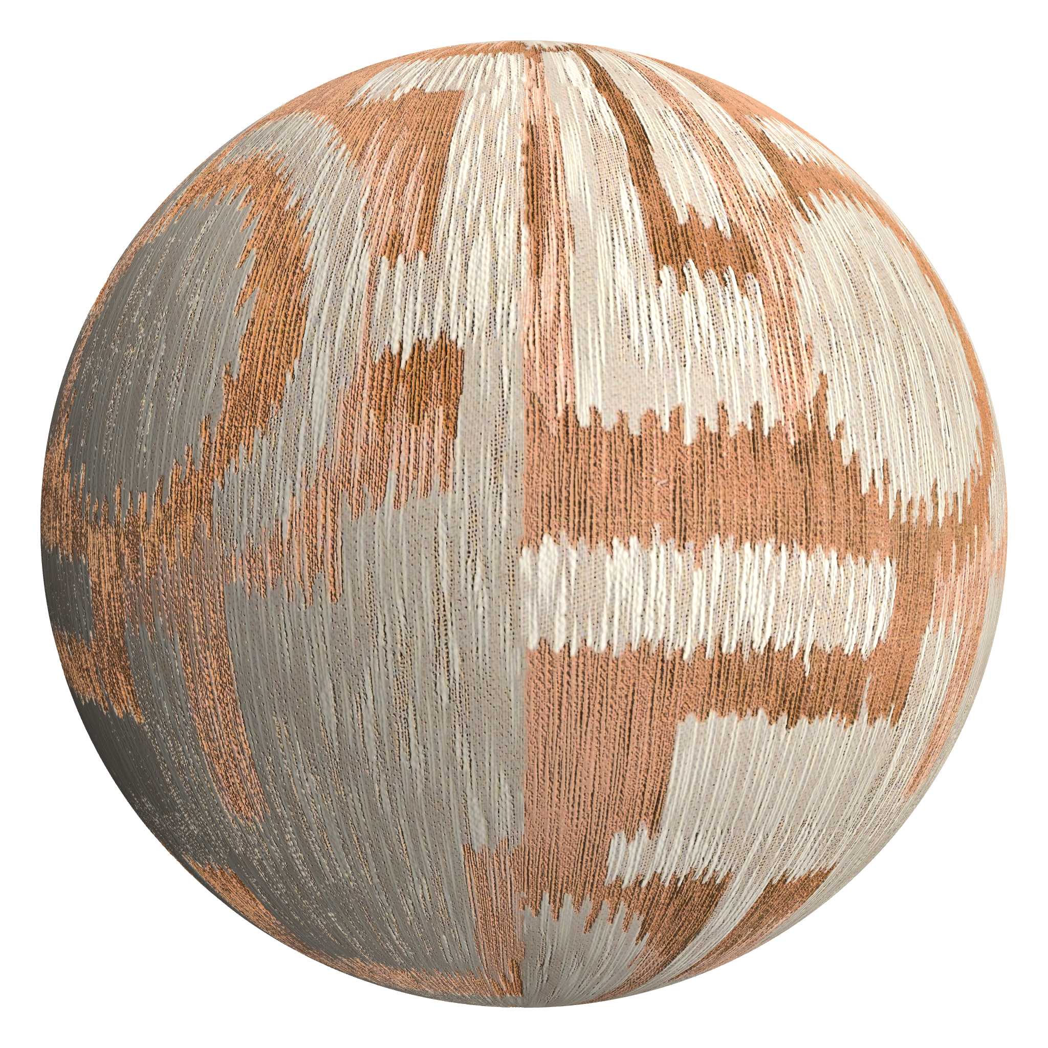 3D sphere preview of Geometric Rayon Textile seamless texture