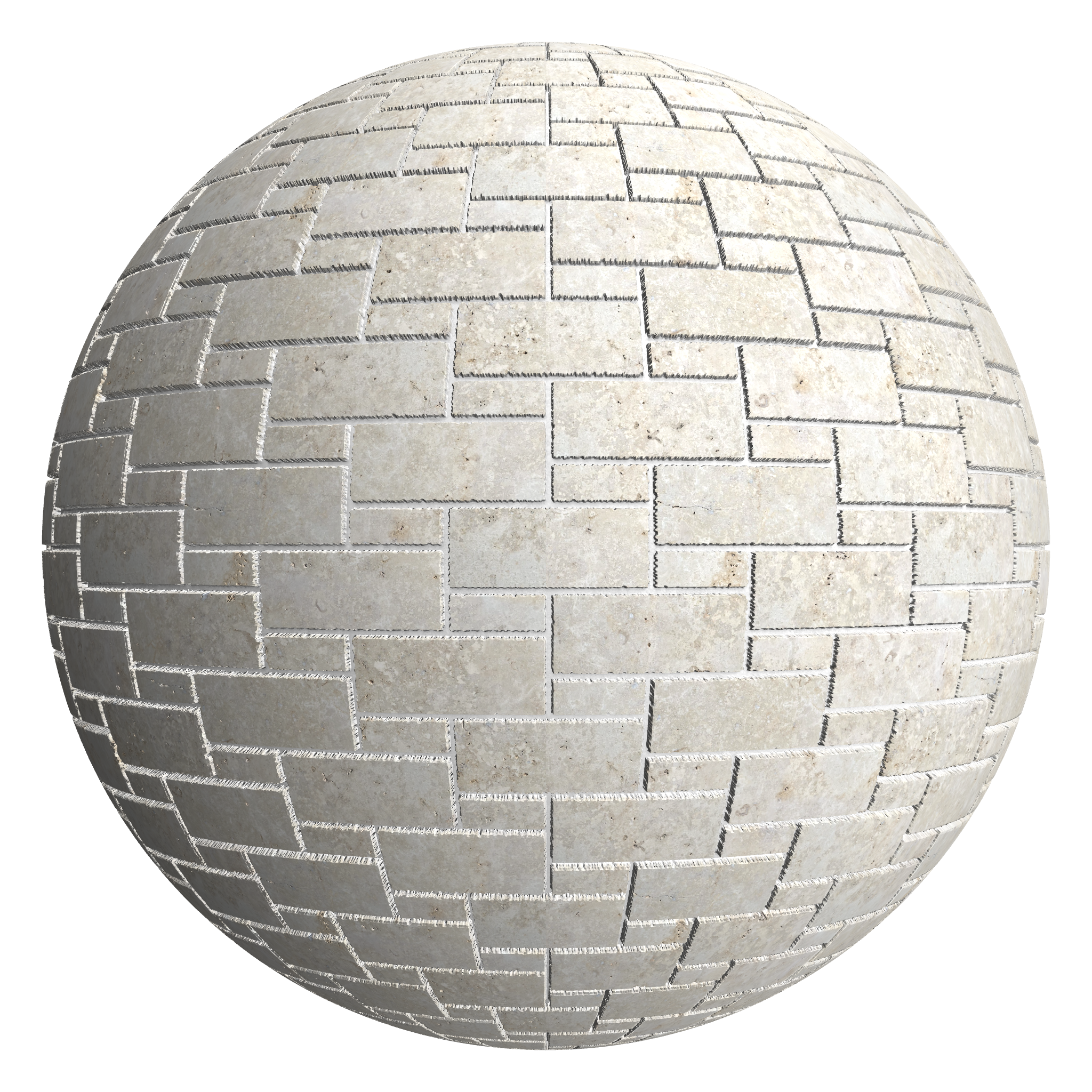 3D sphere preview of Limestone, Hopscotch seamless texture