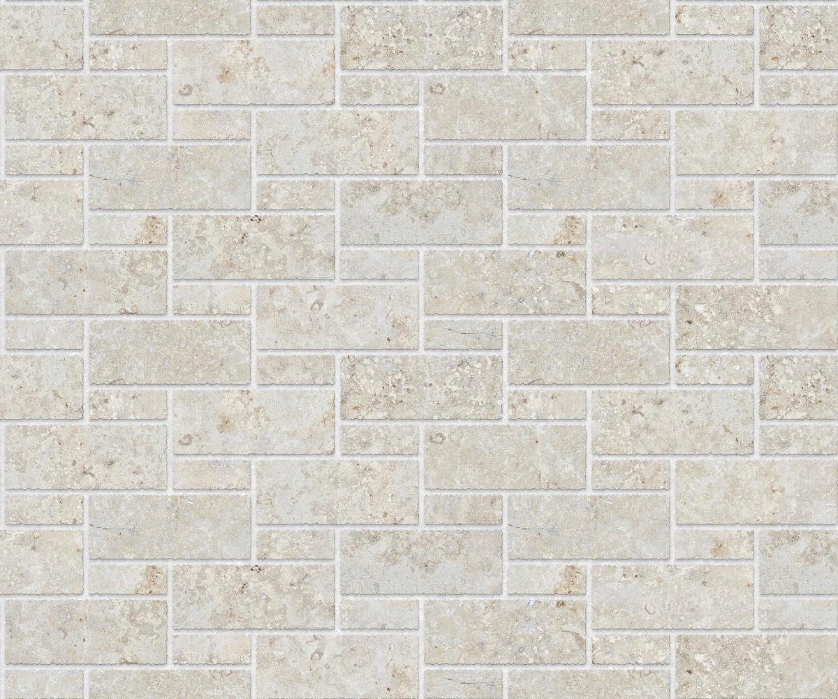 A seamless stone texture with limestone blocks arranged in a Hopscotch pattern