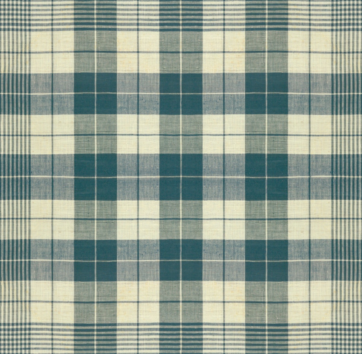 A seamless fabric texture with checked fabric units arranged in a None pattern