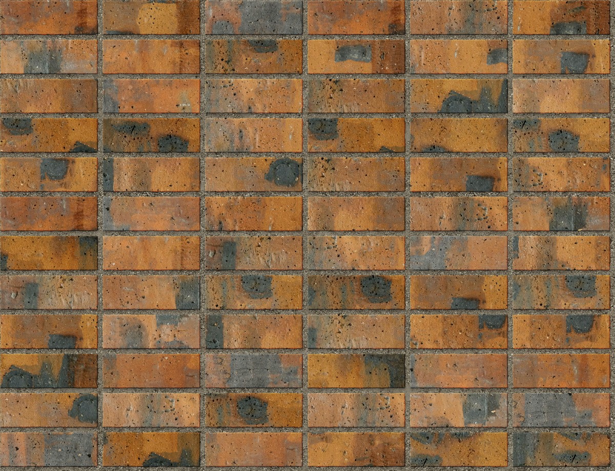 A seamless brick texture with industrial brick units arranged in a Stack pattern