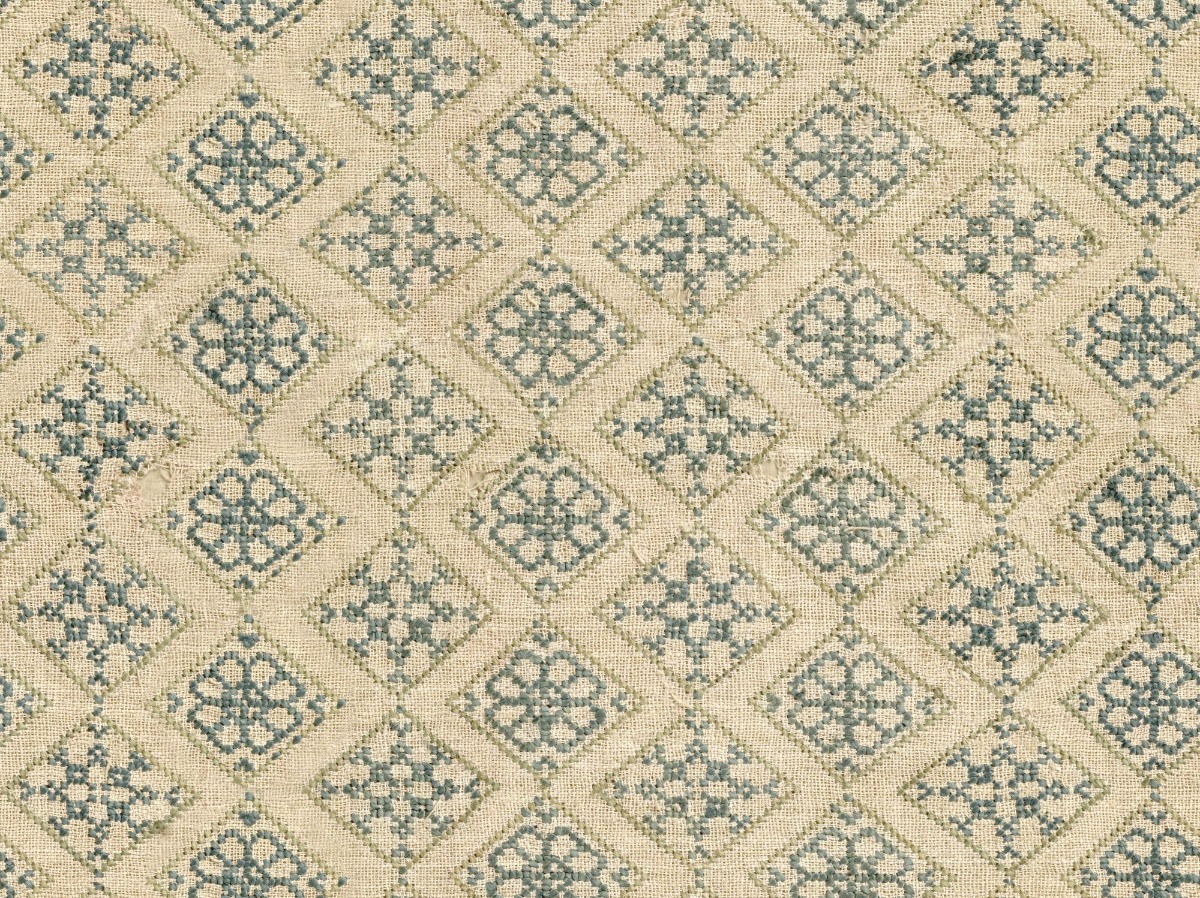 A seamless fabric texture with diamond linen canvas units arranged in a None pattern