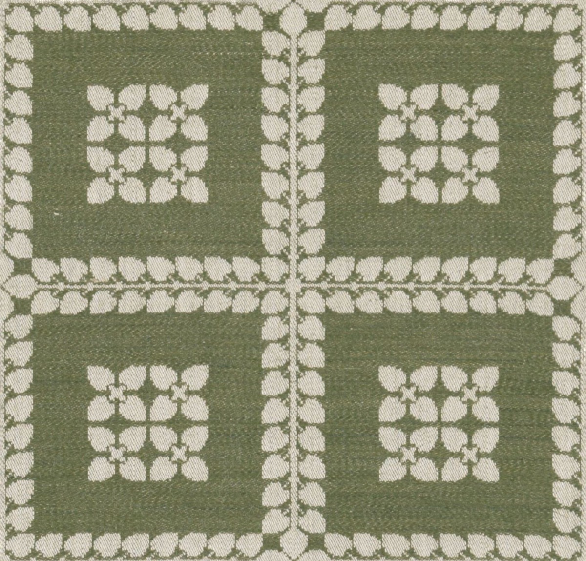 A seamless fabric texture with lebeau tendril fabric units arranged in a None pattern