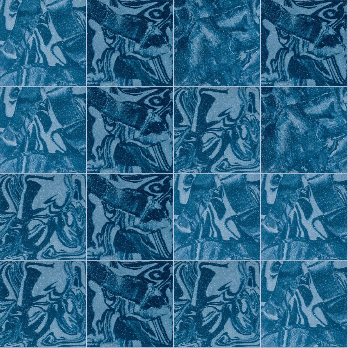 A seamless tile texture with dark blue encaustic tile tiles arranged in a Stack pattern