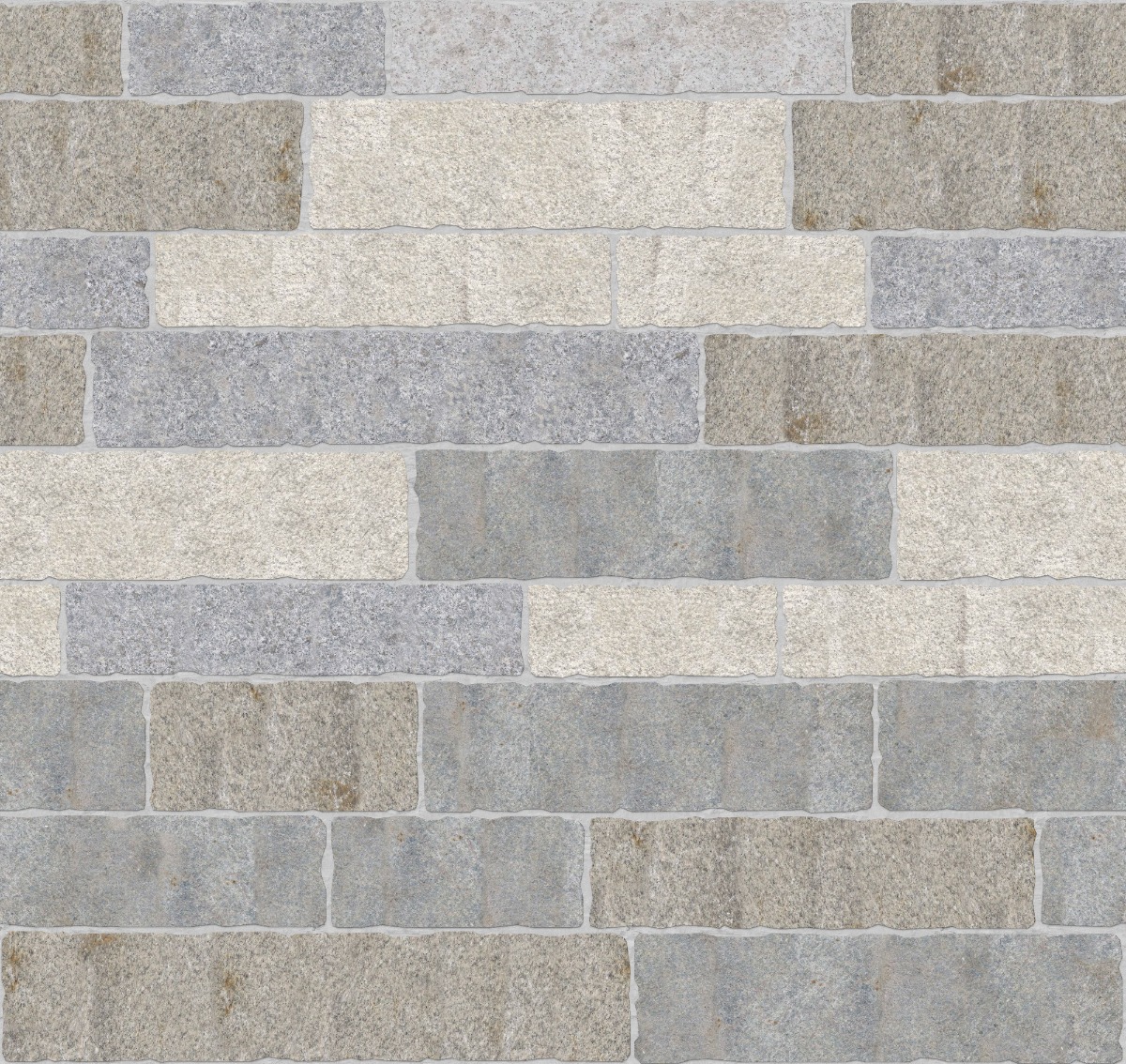 A seamless stone texture with granite - reclaimed footworn planks - cool color mix - weathered & worn surface - m269 blocks arranged in a Rough-Edge Planks (random lengths & widths - rough edges) - DP046 pattern