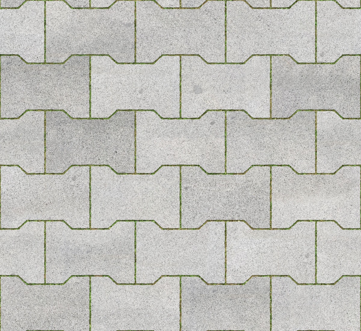 A seamless stone texture with granite blocks arranged in a Bowtie Pavers pattern