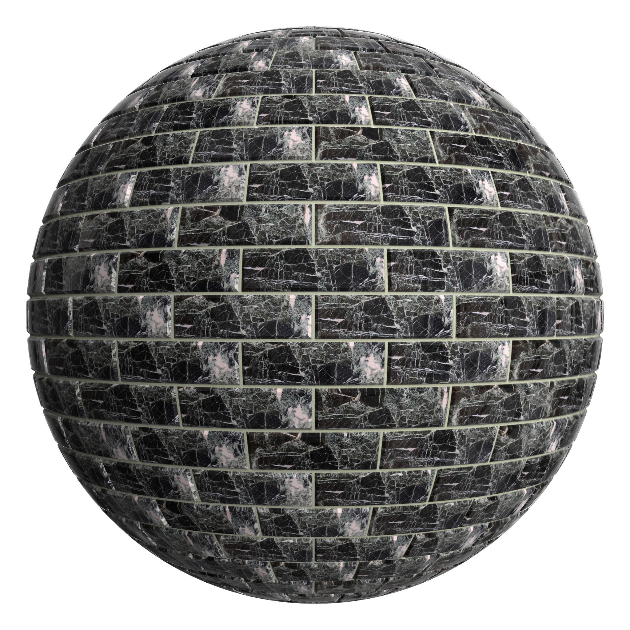 3D sphere preview of Alpi Verde, Stretcher seamless texture