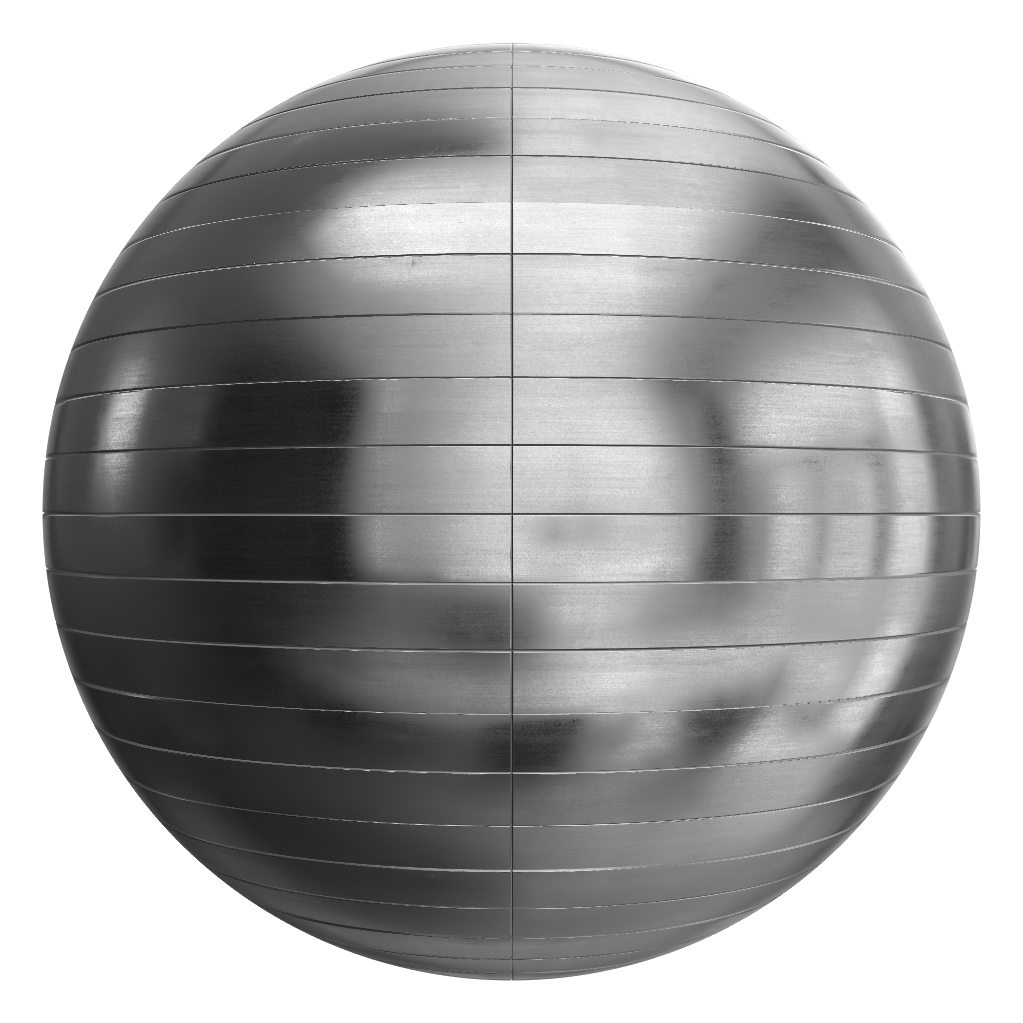 3D sphere preview of Aluminium Stack seamless texture