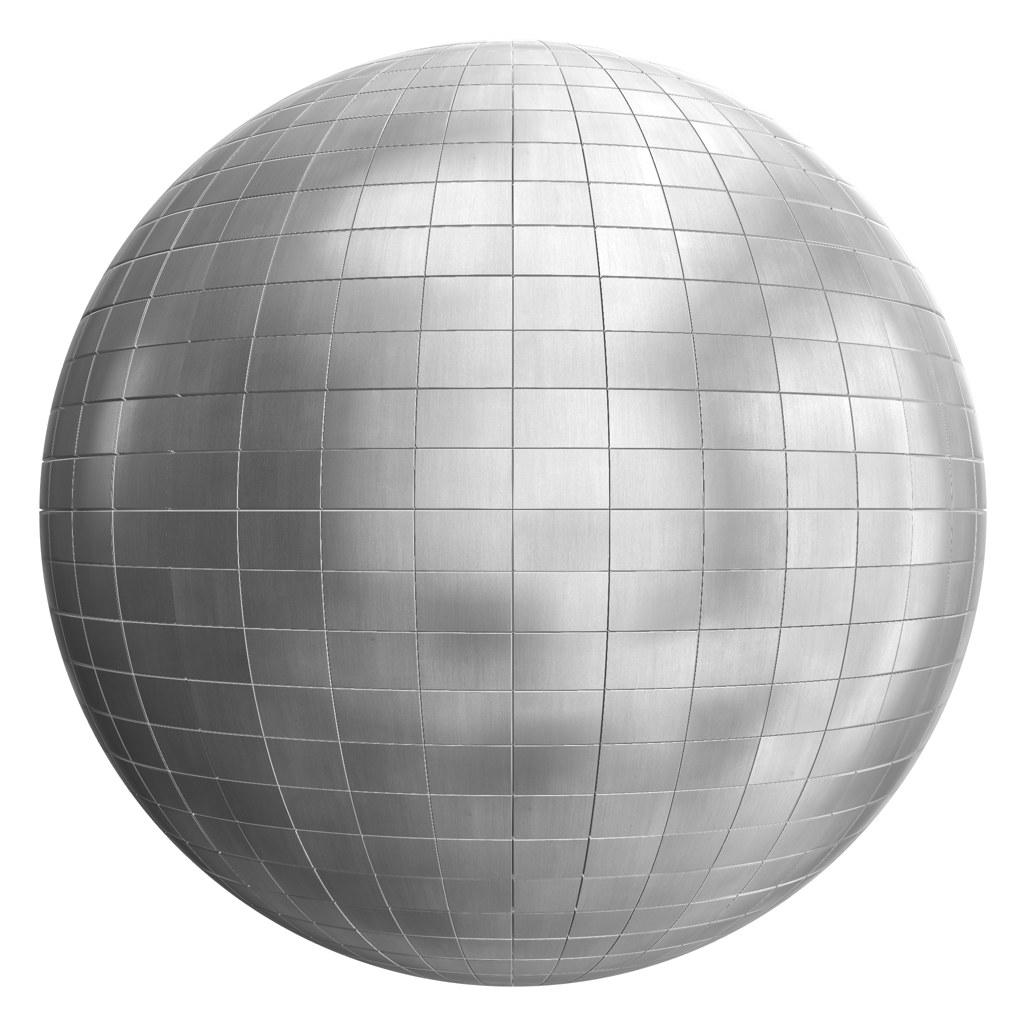 3D sphere preview of Aluminium Stack seamless texture