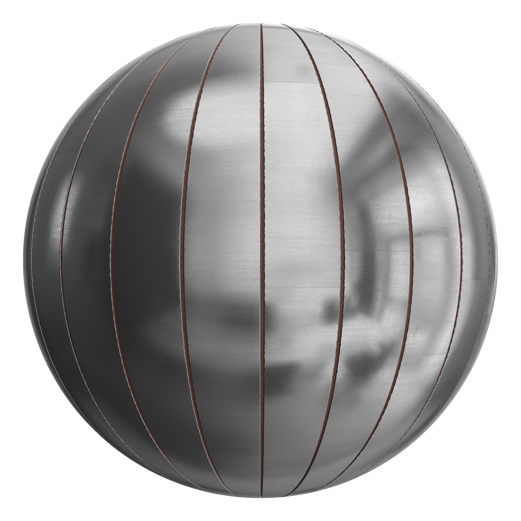 3D sphere preview of Aluminium Staggered seamless texture