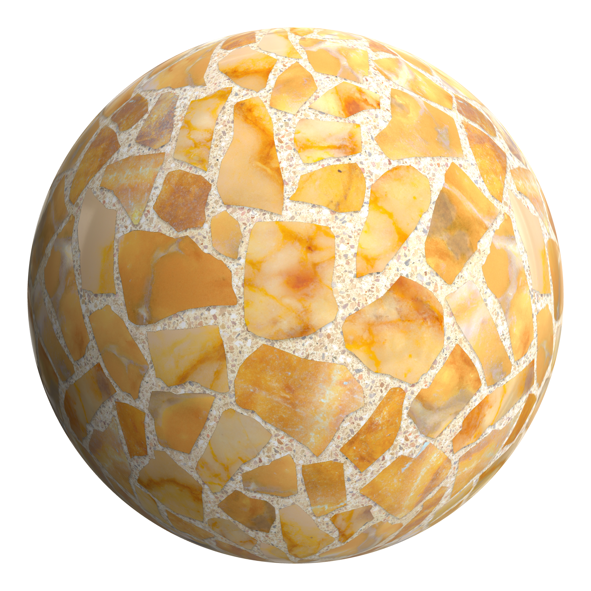 3D sphere preview of Amber Marble, Corfiot seamless texture
