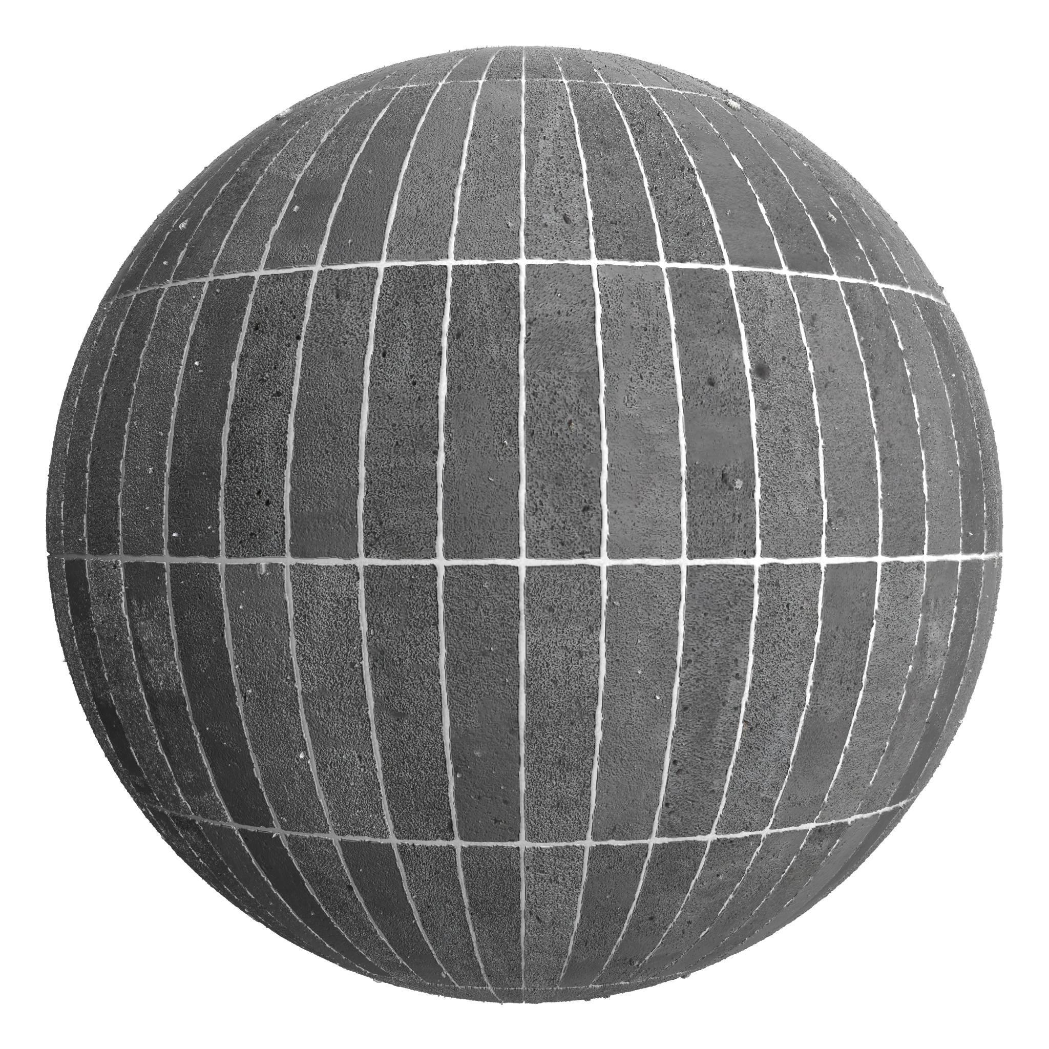 3D sphere preview of Basalt Stack seamless texture