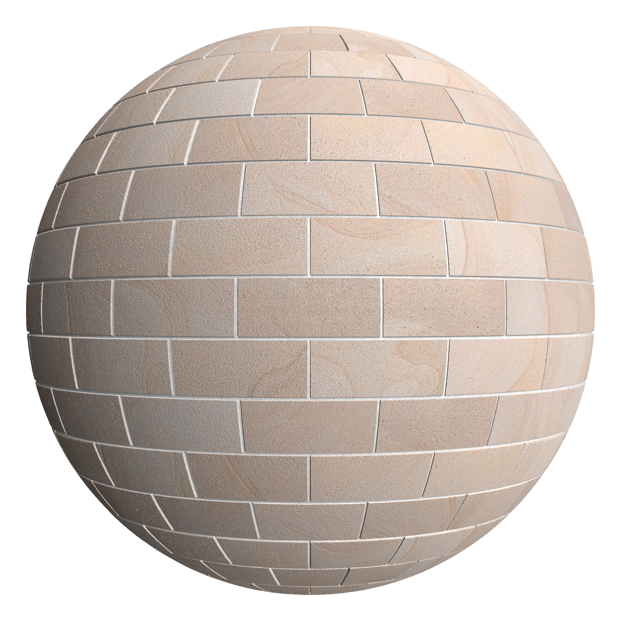 3D sphere preview of Blonde Sandstone Stretcher seamless texture