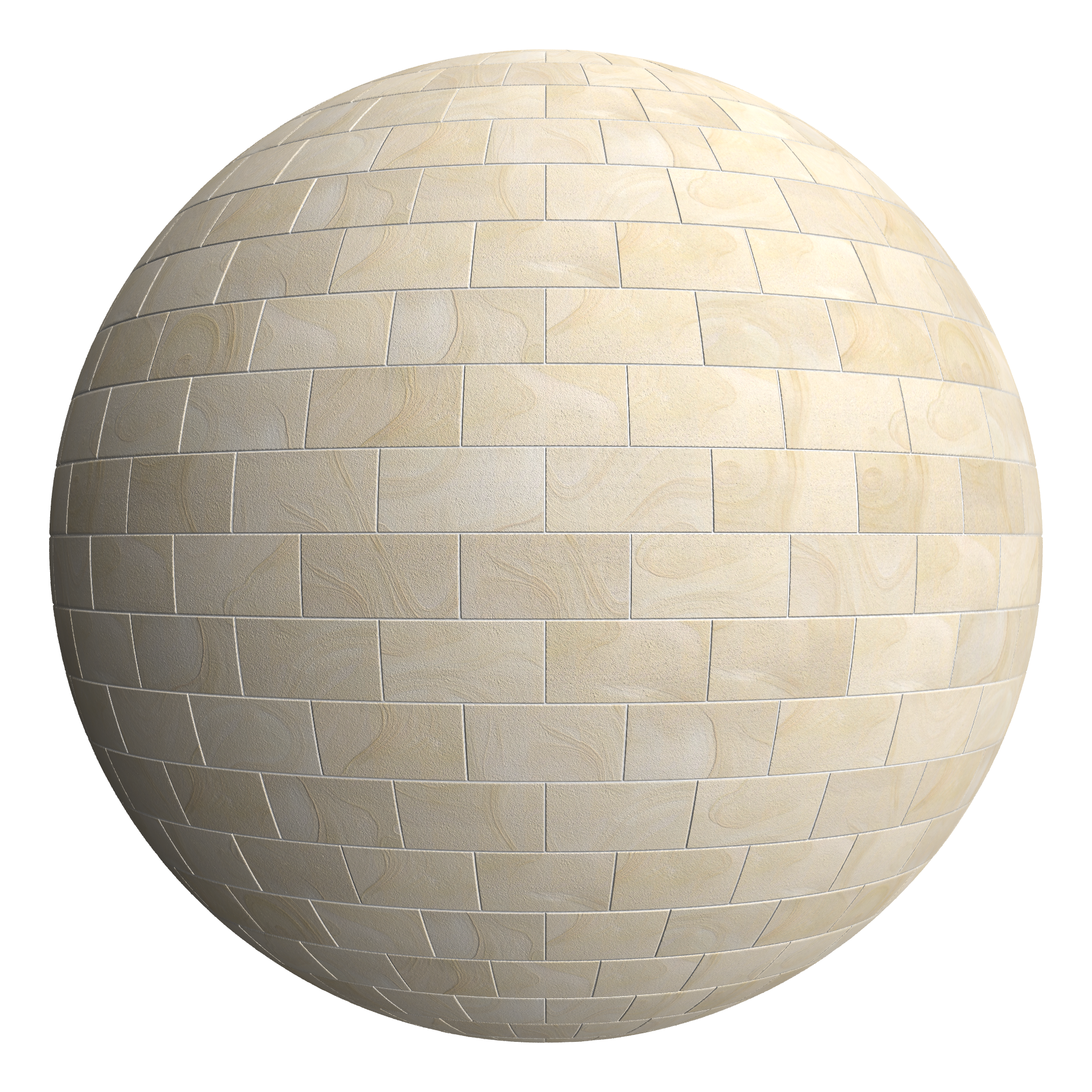 3D sphere preview of Blonde Sandstone Stretcher seamless texture