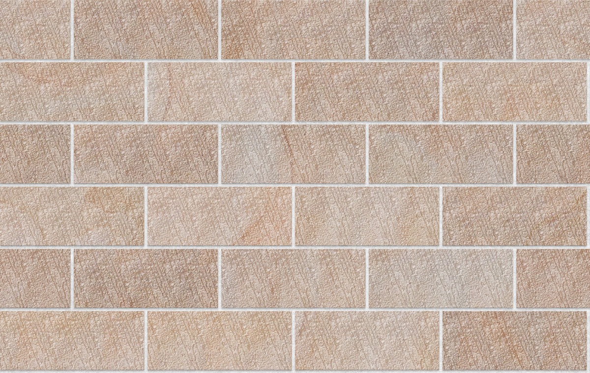 A seamless stone texture with blonde sandstone blocks arranged in a Stretcher pattern