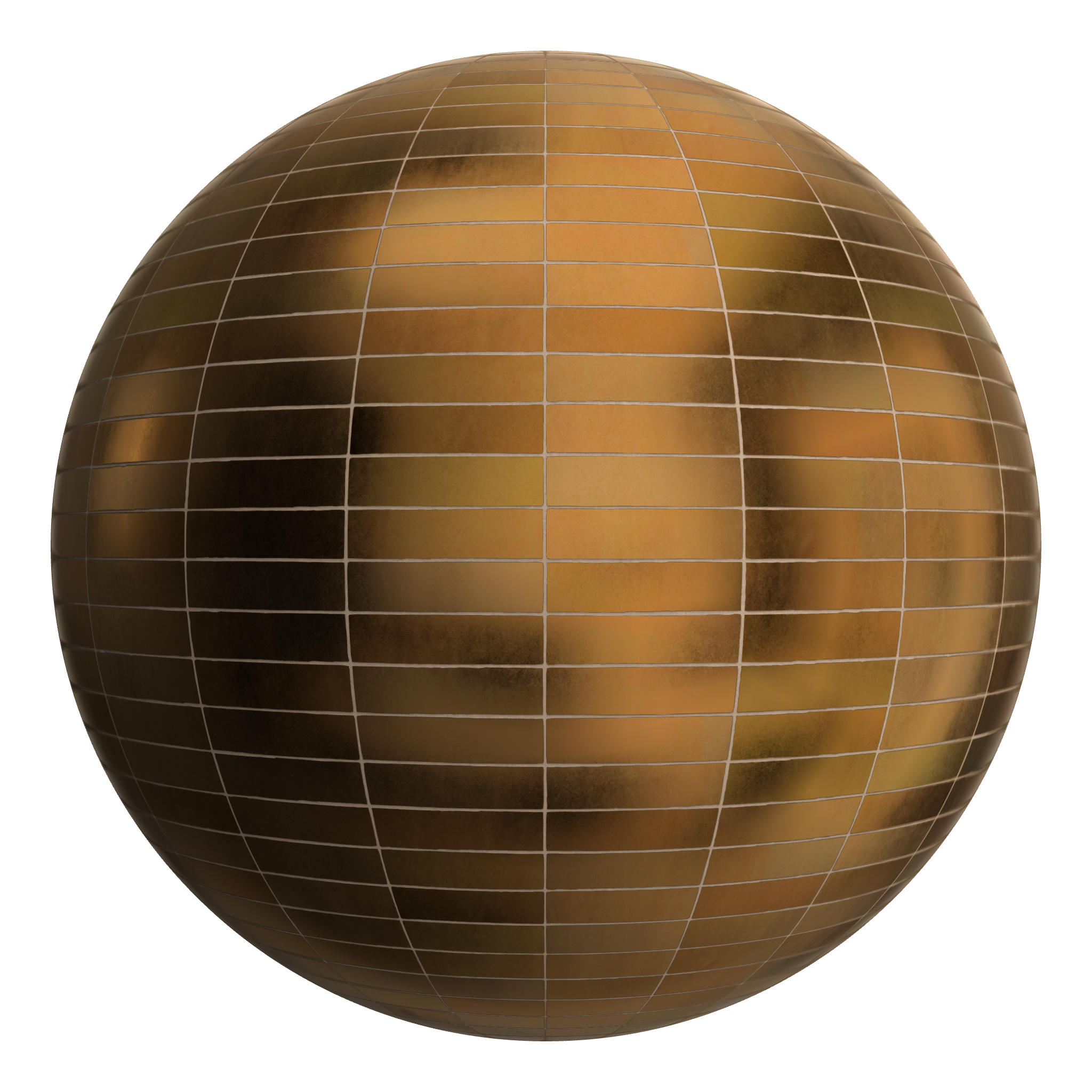 3D sphere preview of Bronze Stack seamless texture