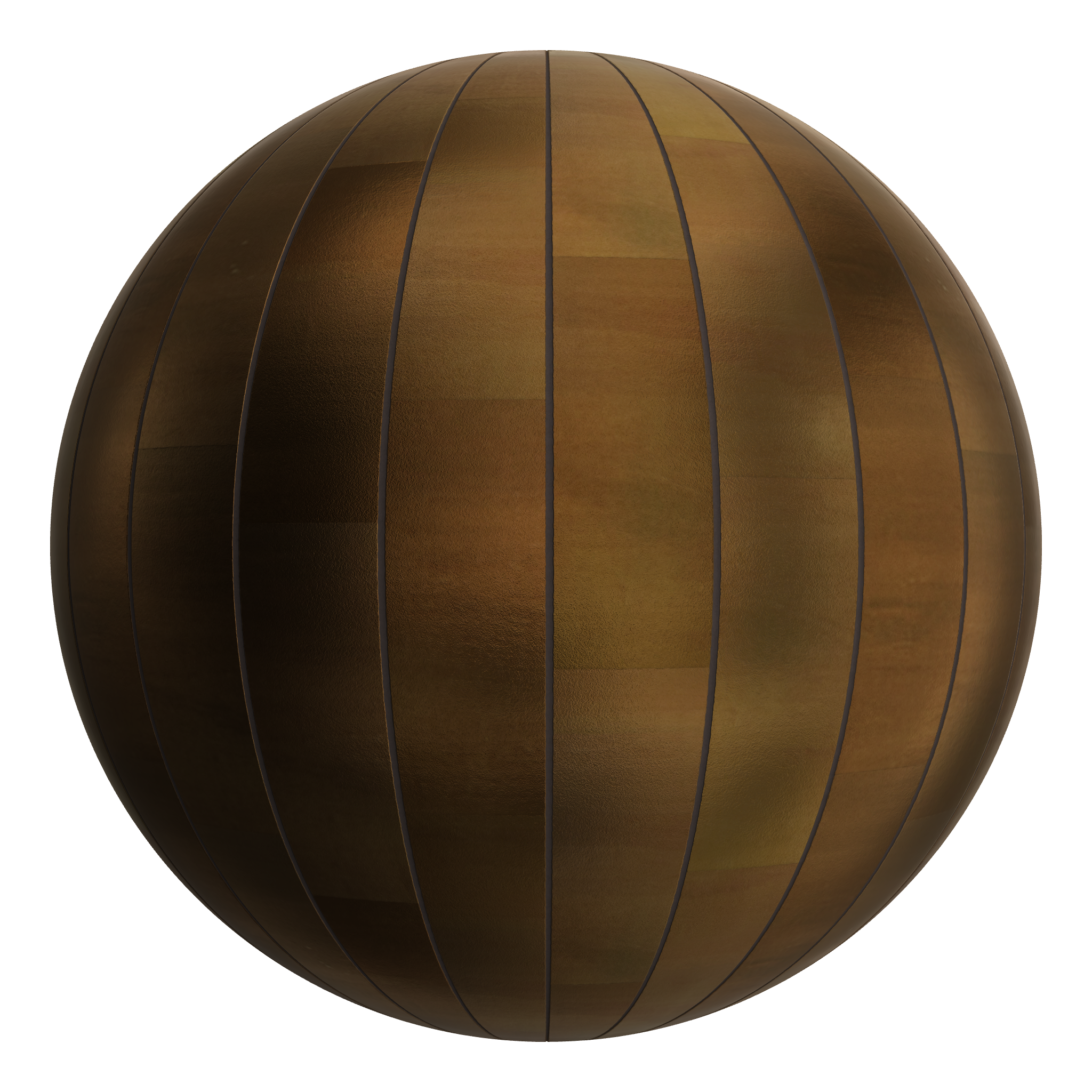 3D sphere preview of Bronze Staggered seamless texture