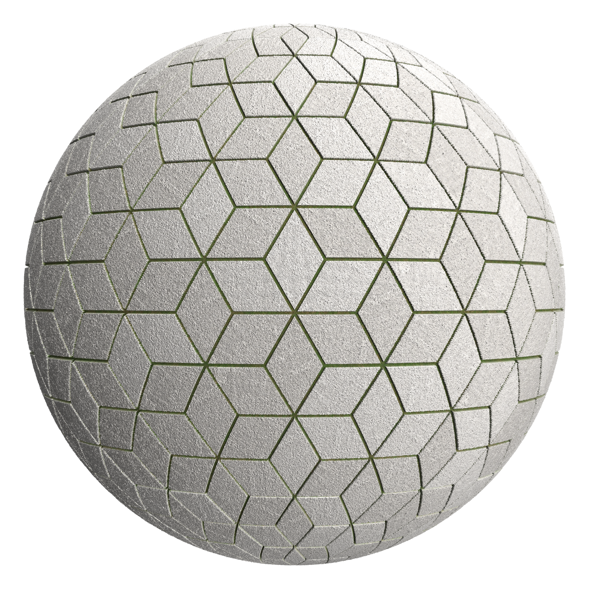 3D sphere preview of Concrete Cubic seamless texture