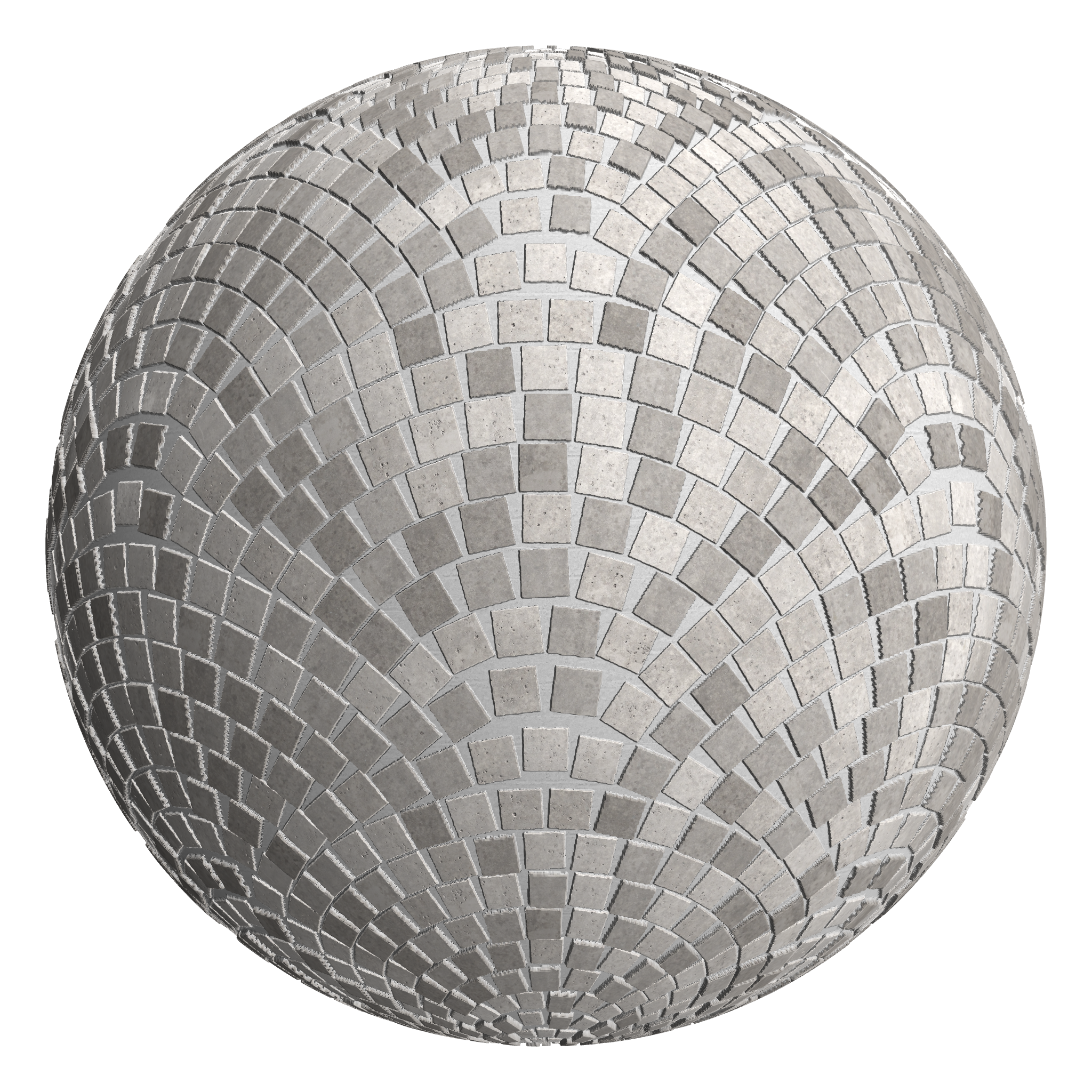 3D sphere preview of Concrete European Fan seamless texture