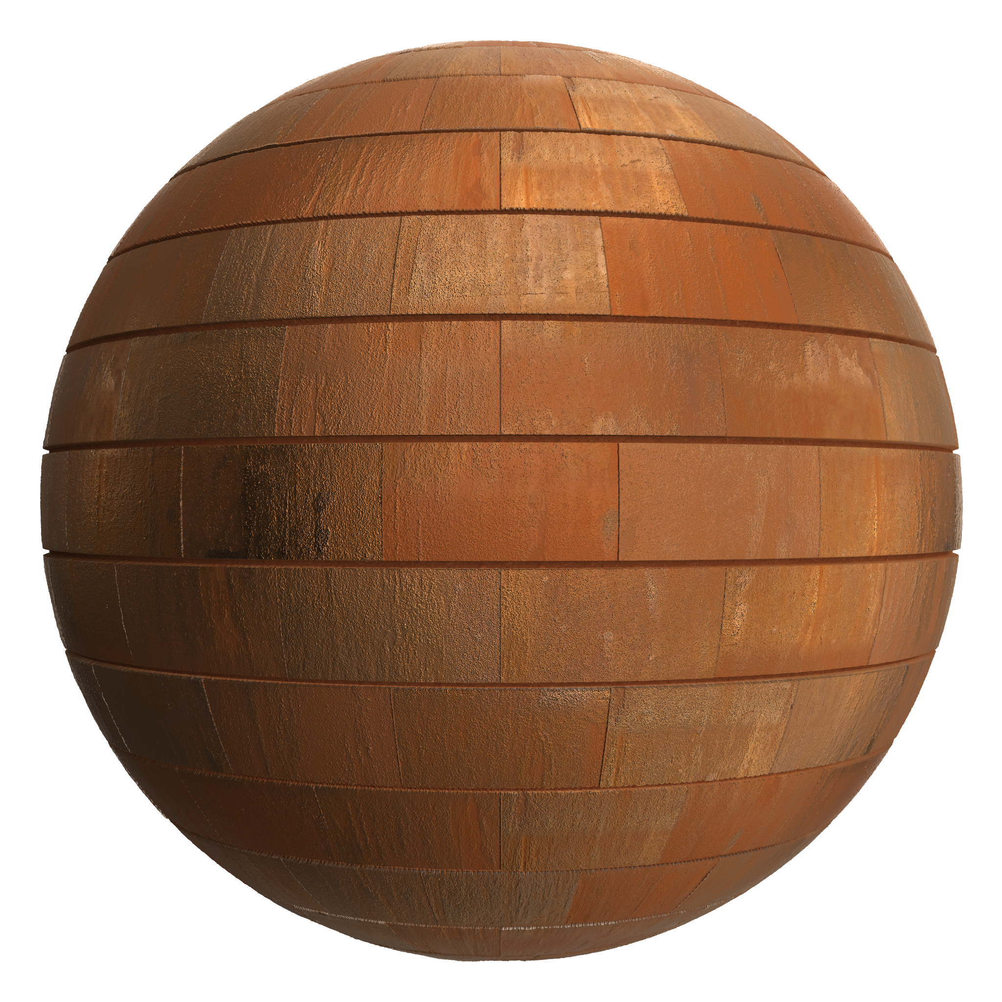 3D sphere preview of Corten Steel Stretcher seamless texture