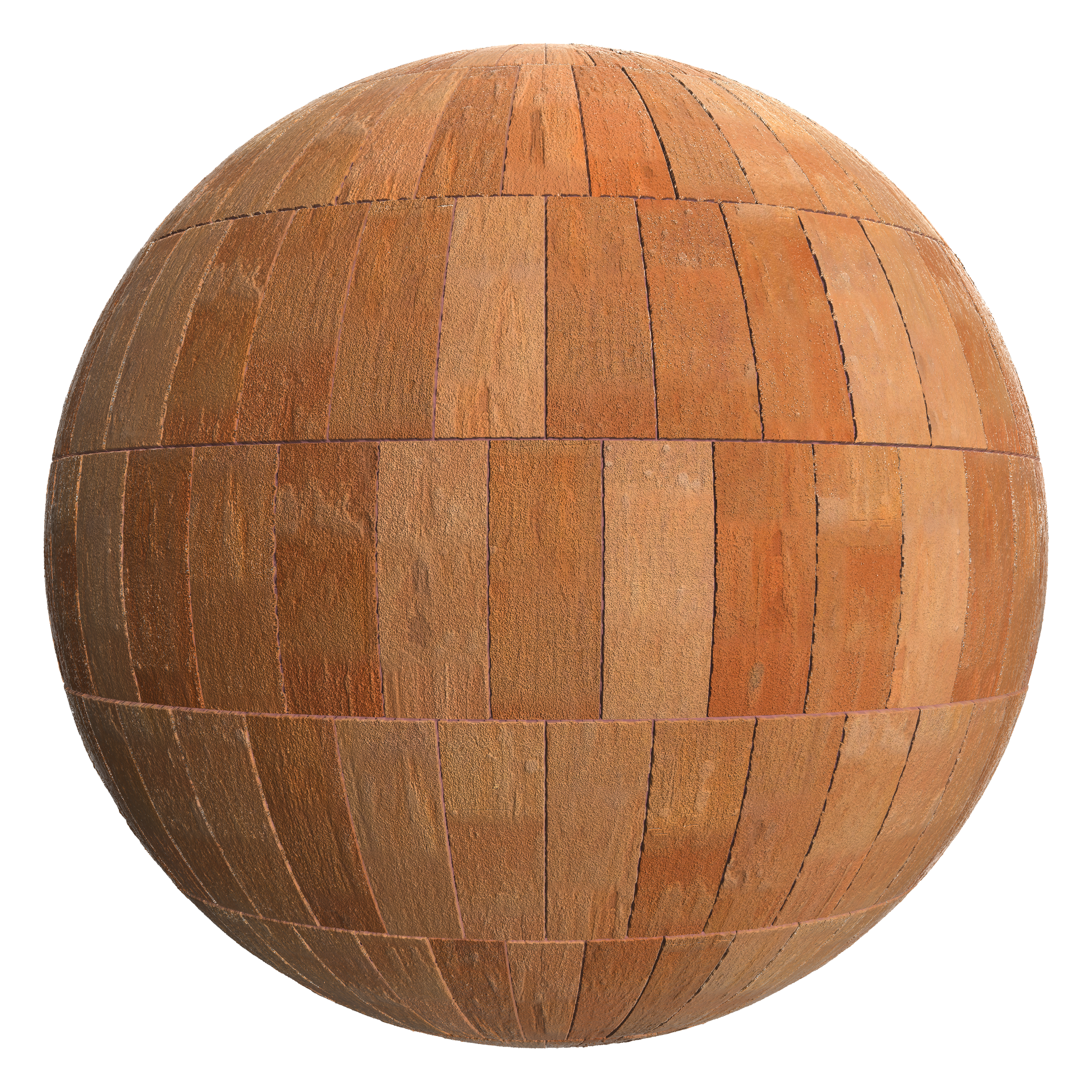 3D sphere preview of Corten Steel Stretcher seamless texture
