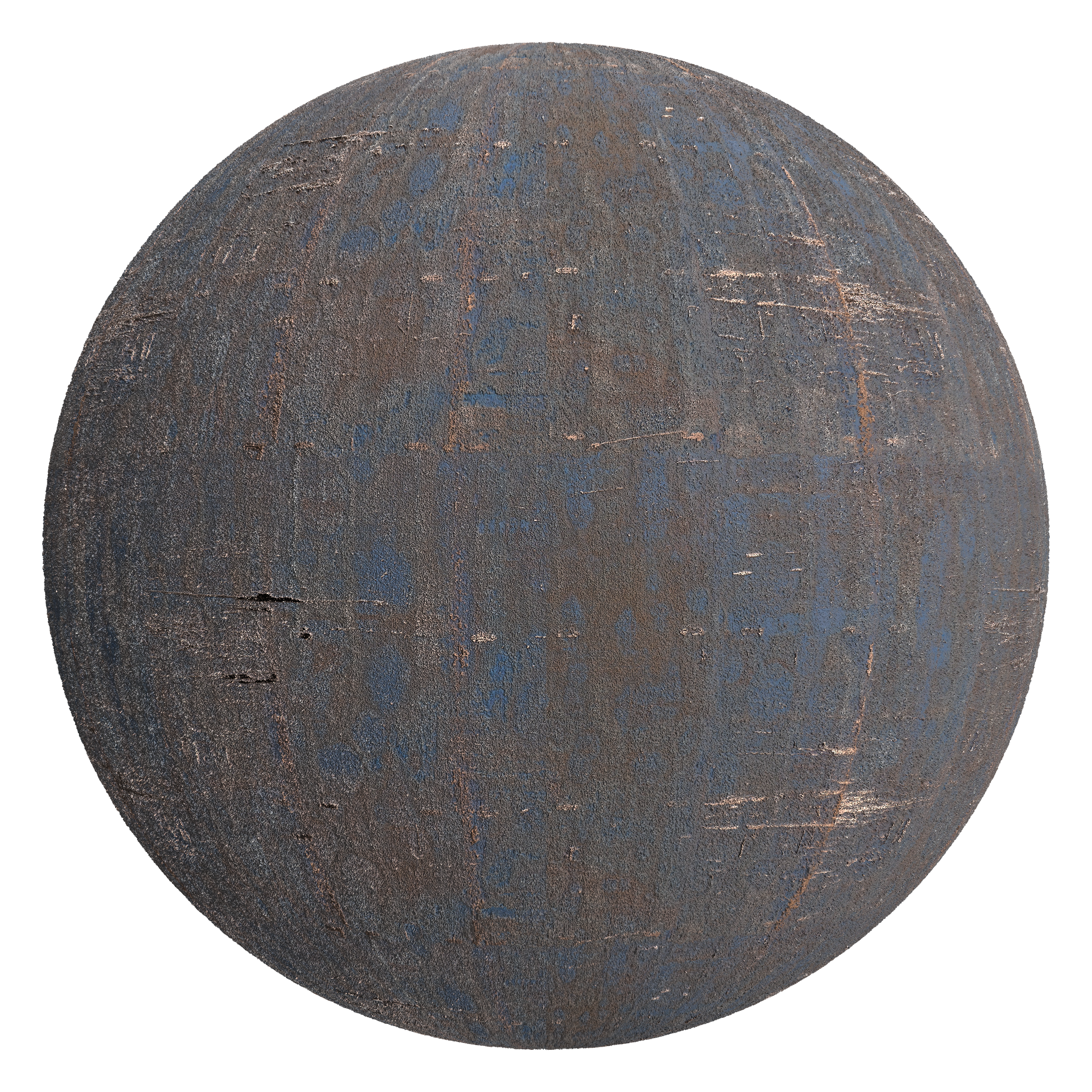 3D sphere preview of Corten Steel B seamless texture