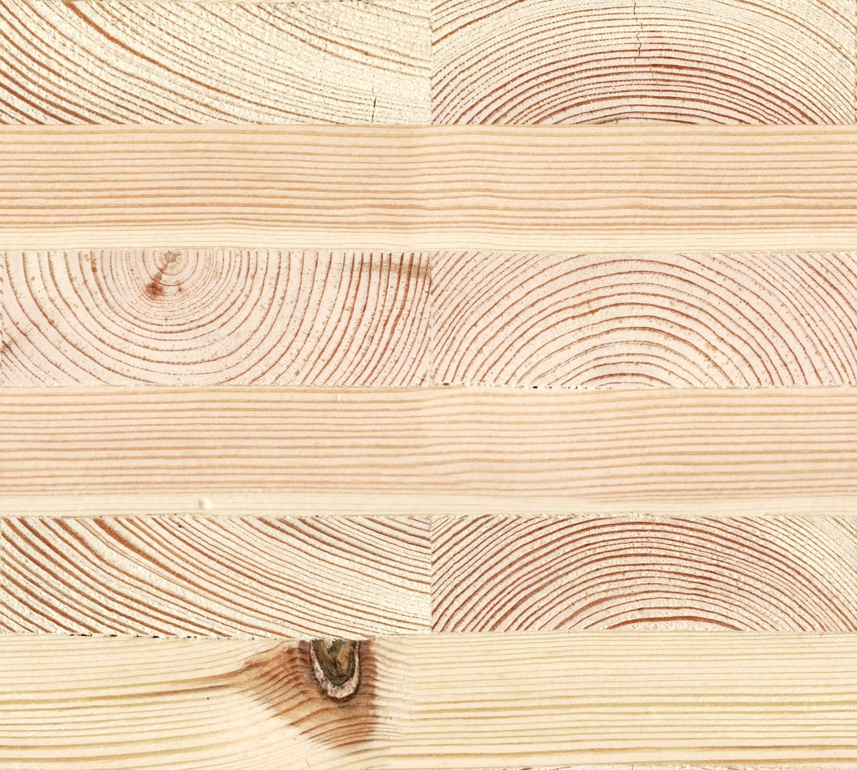 A seamless wood texture with cross laminated timber (clt) end grain boards arranged in a None pattern