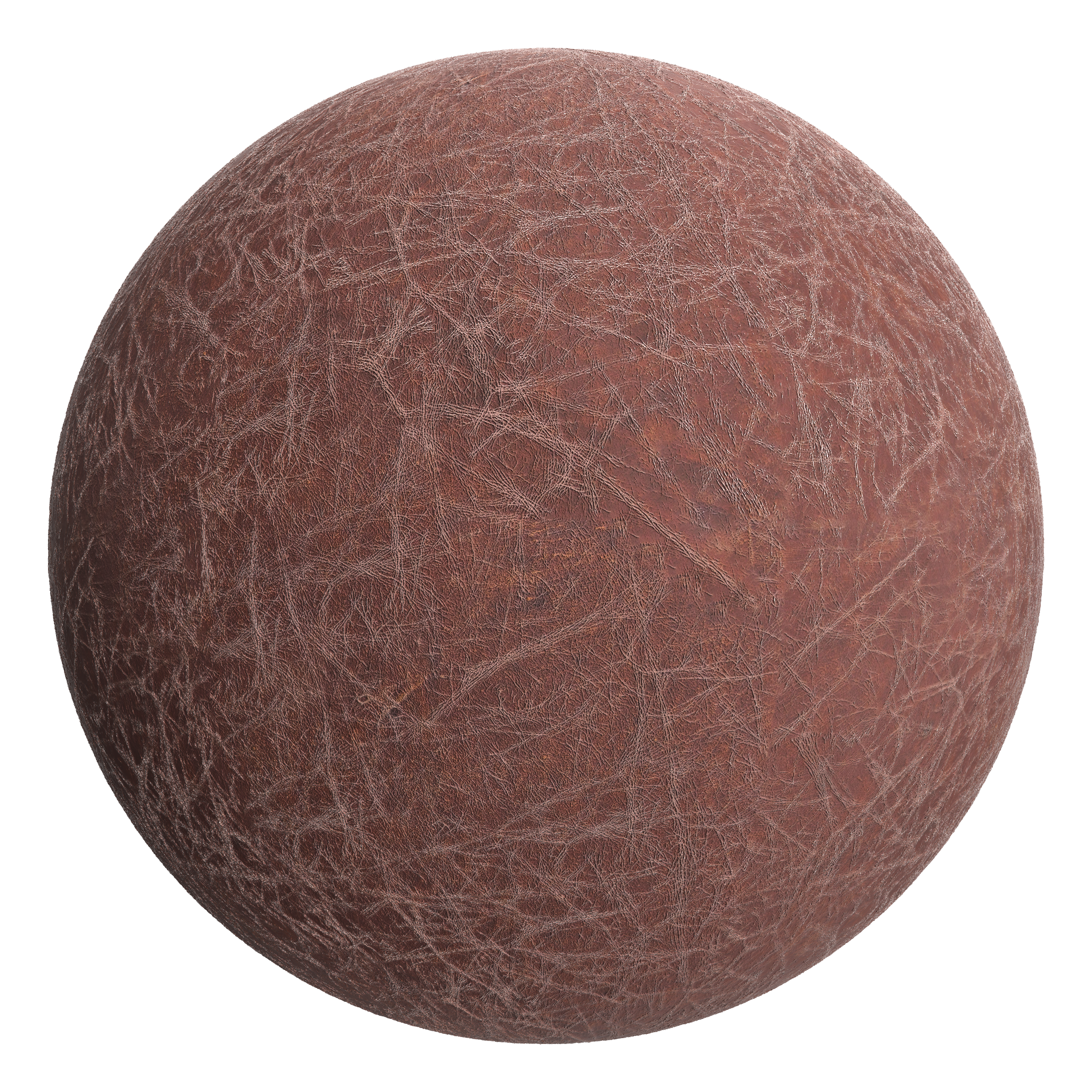 3D sphere preview of Distressed Leather seamless texture