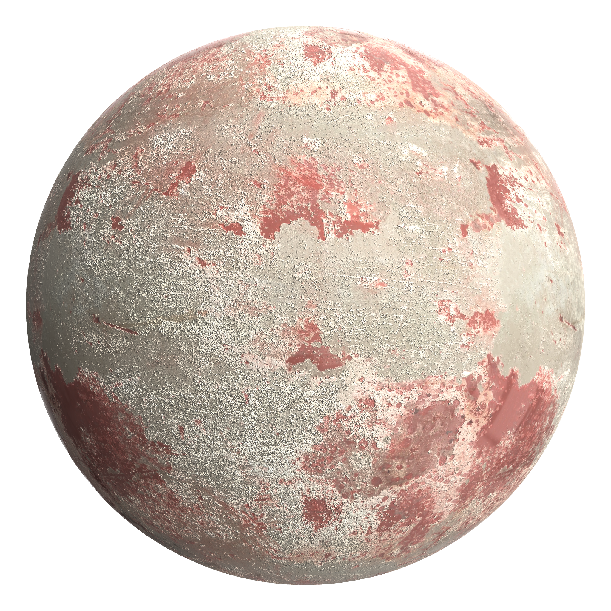 3D sphere preview of Distressed Painted Concrete seamless texture