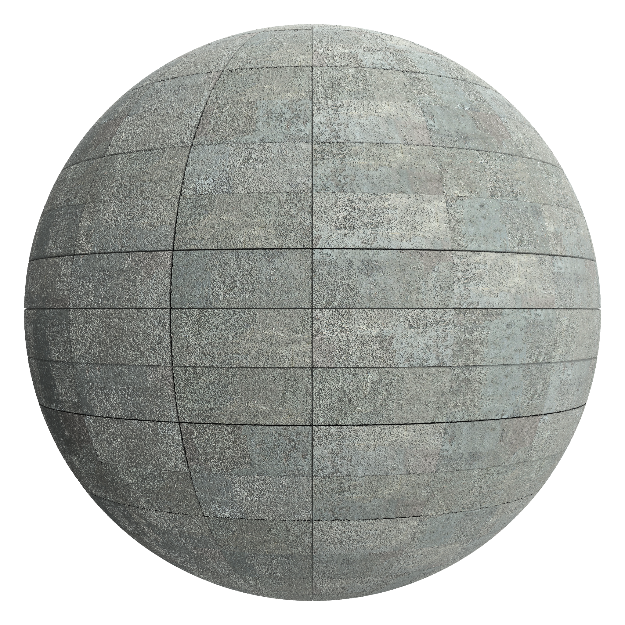 3D sphere preview of Flagstone Stack seamless texture