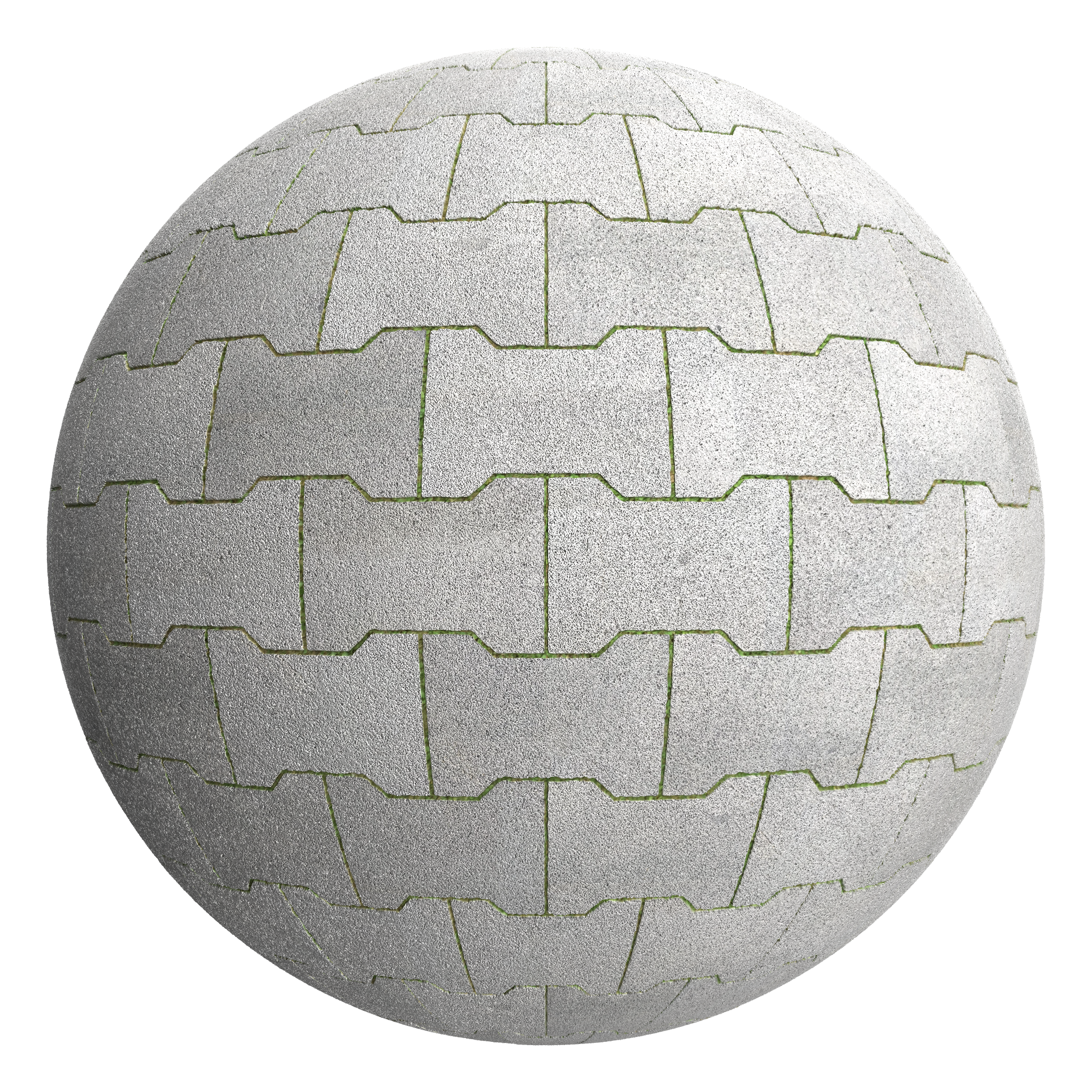 3D sphere preview of Granite, Bowtie Pavers seamless texture