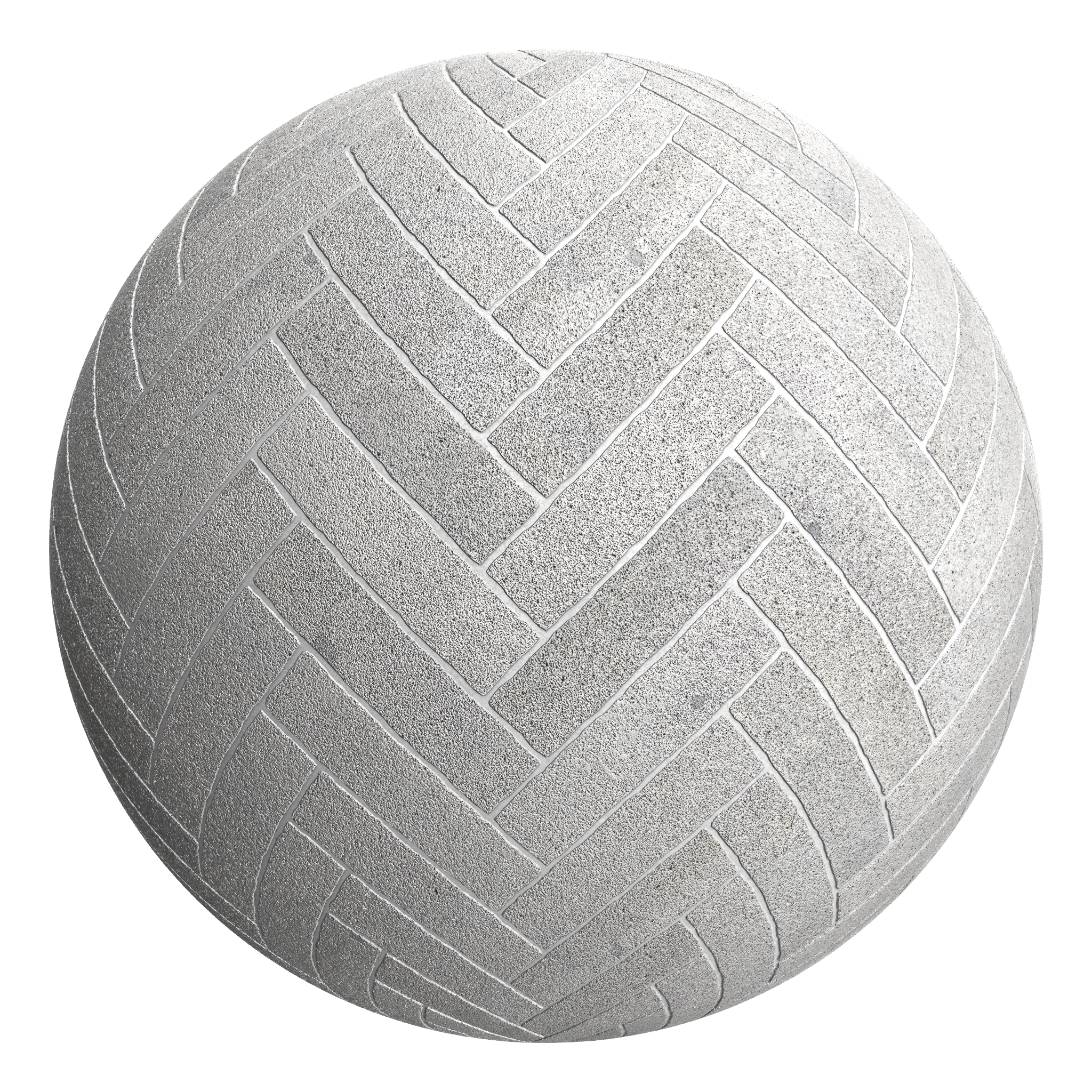 3D sphere preview of Herringbone seamless texture
