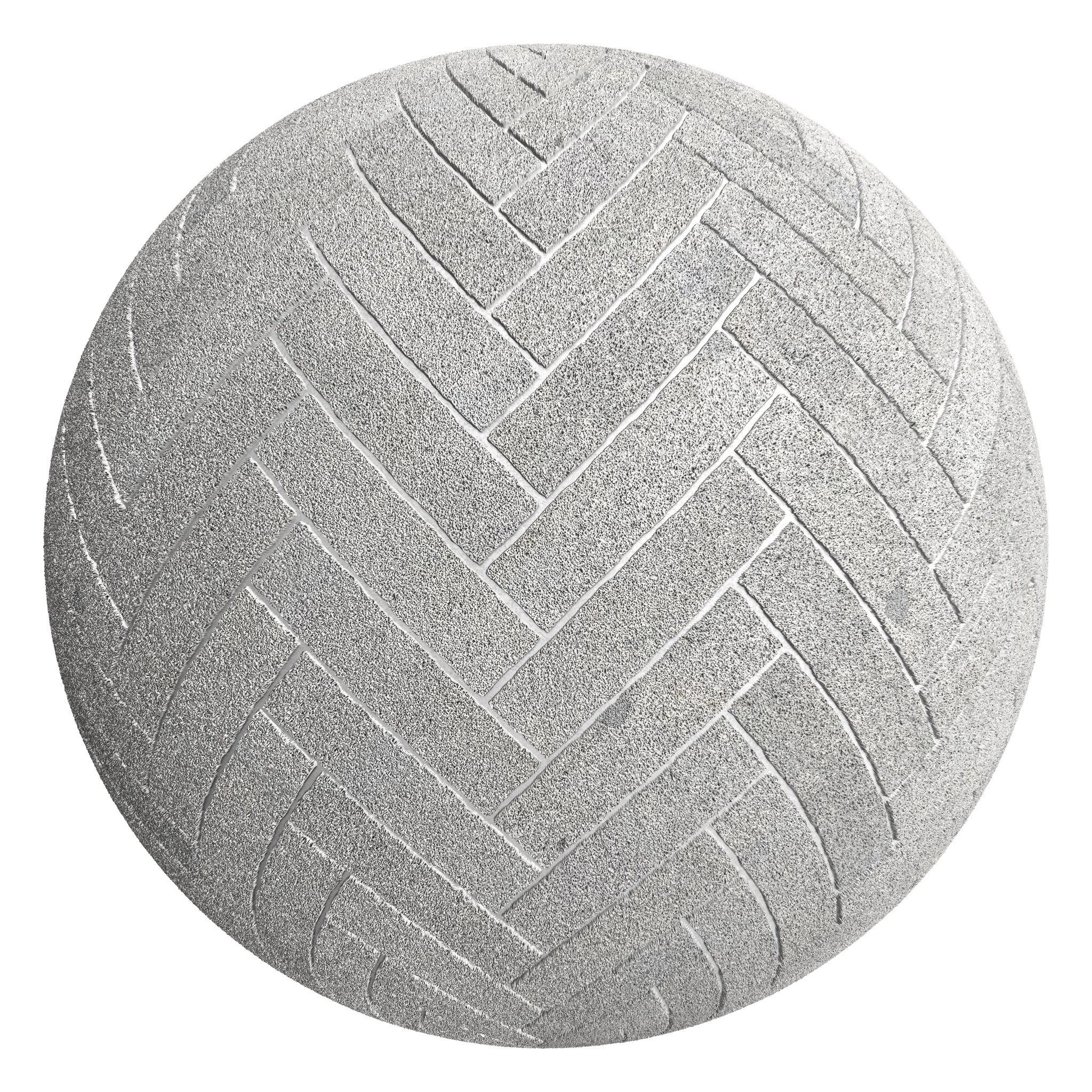 3D sphere preview of Granite Herringbone seamless texture