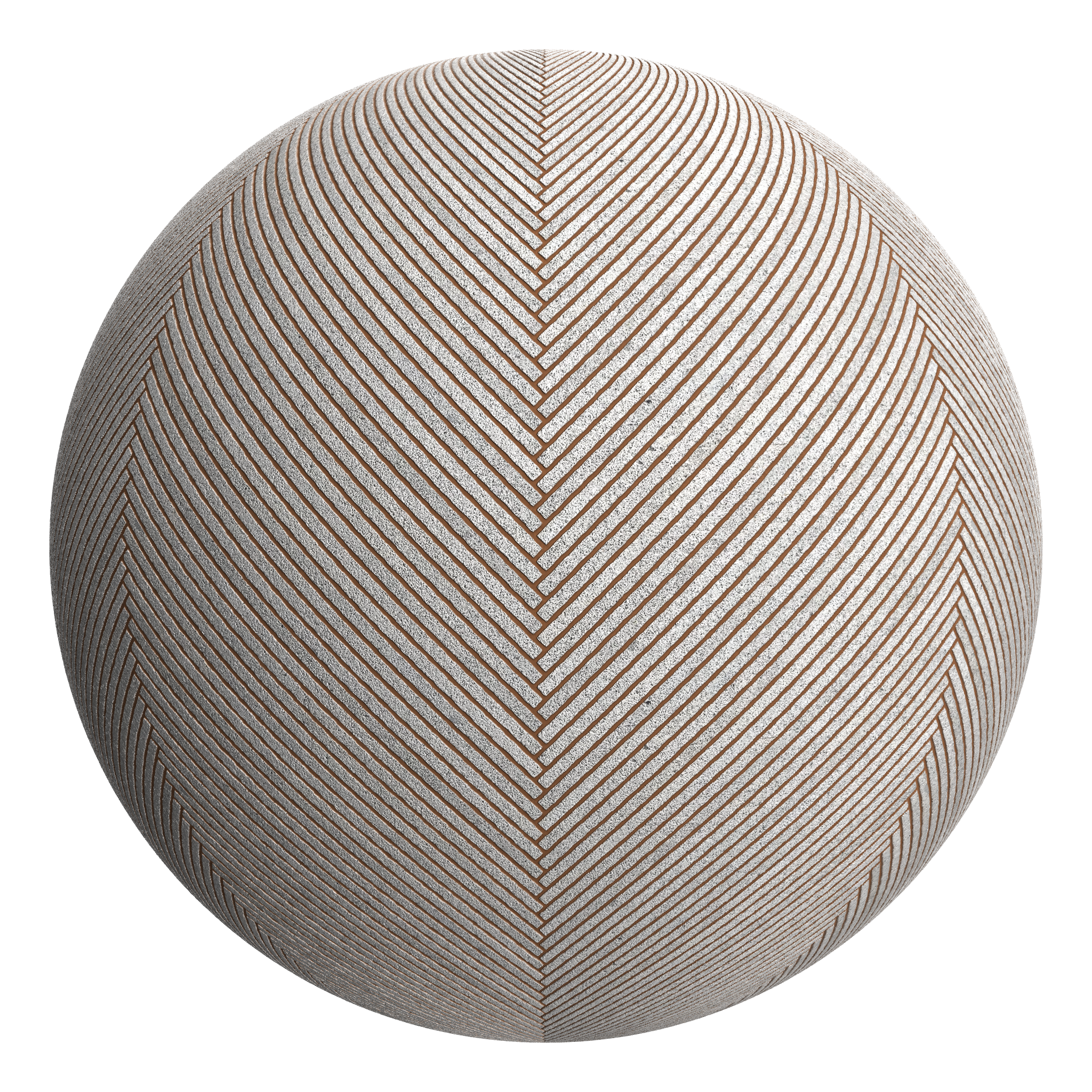 3D sphere preview of Granite Herringbone seamless texture