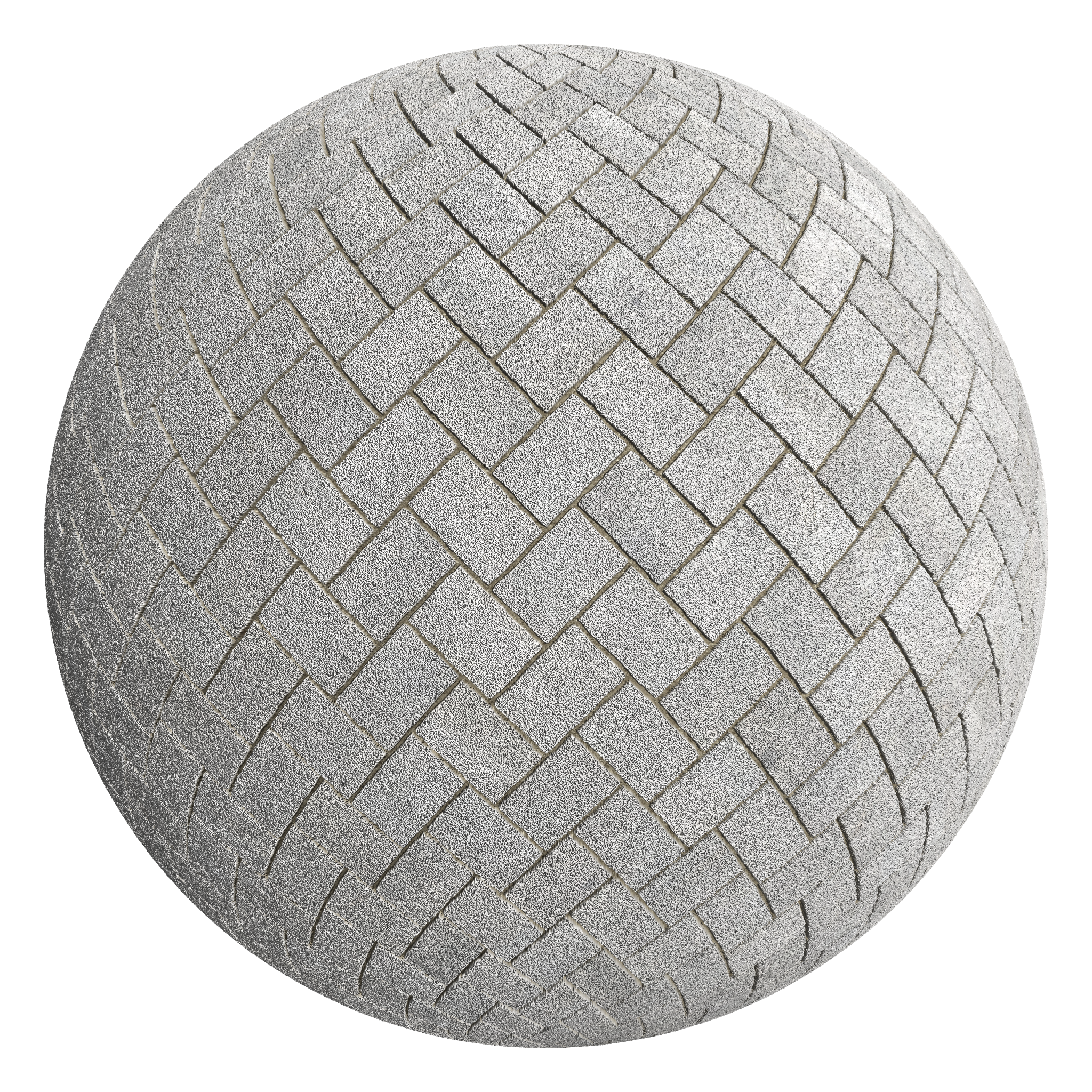 3D sphere preview of Granite Herringbone seamless texture