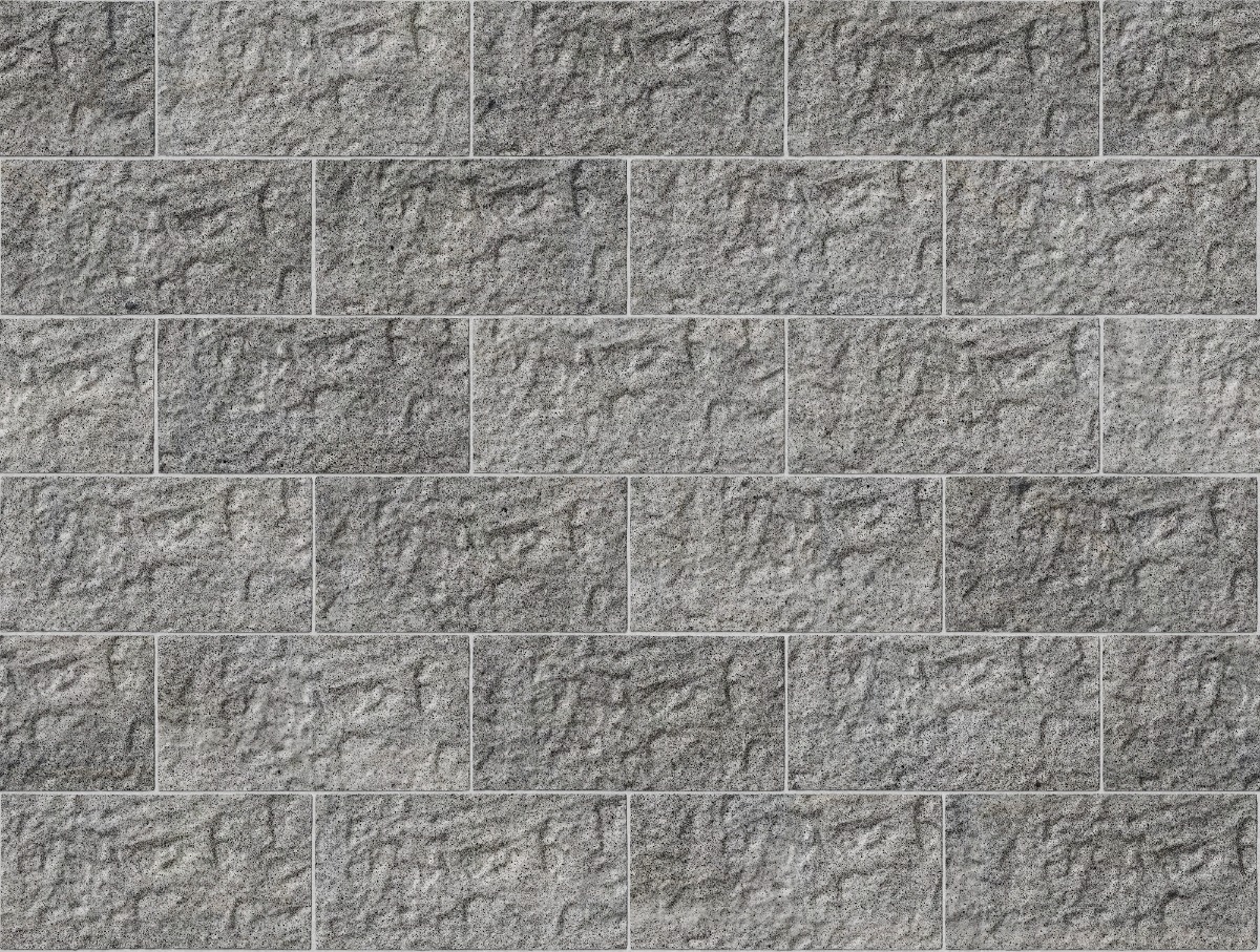 A seamless stone texture with granite blocks arranged in a Stretcher pattern