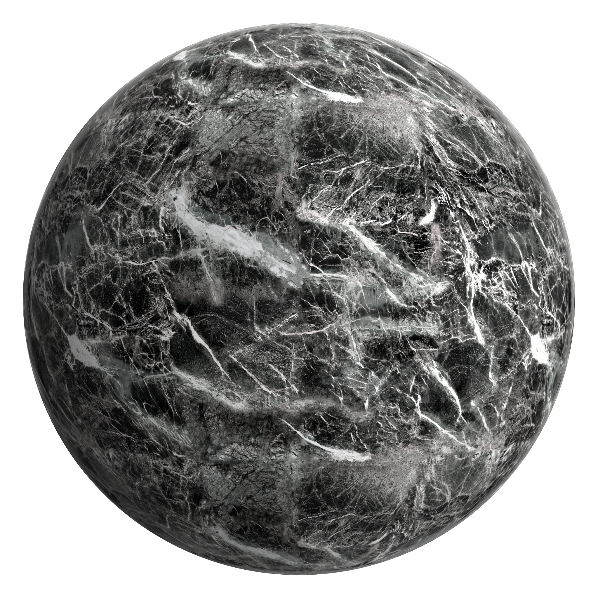 3D sphere preview of Green Marble seamless texture