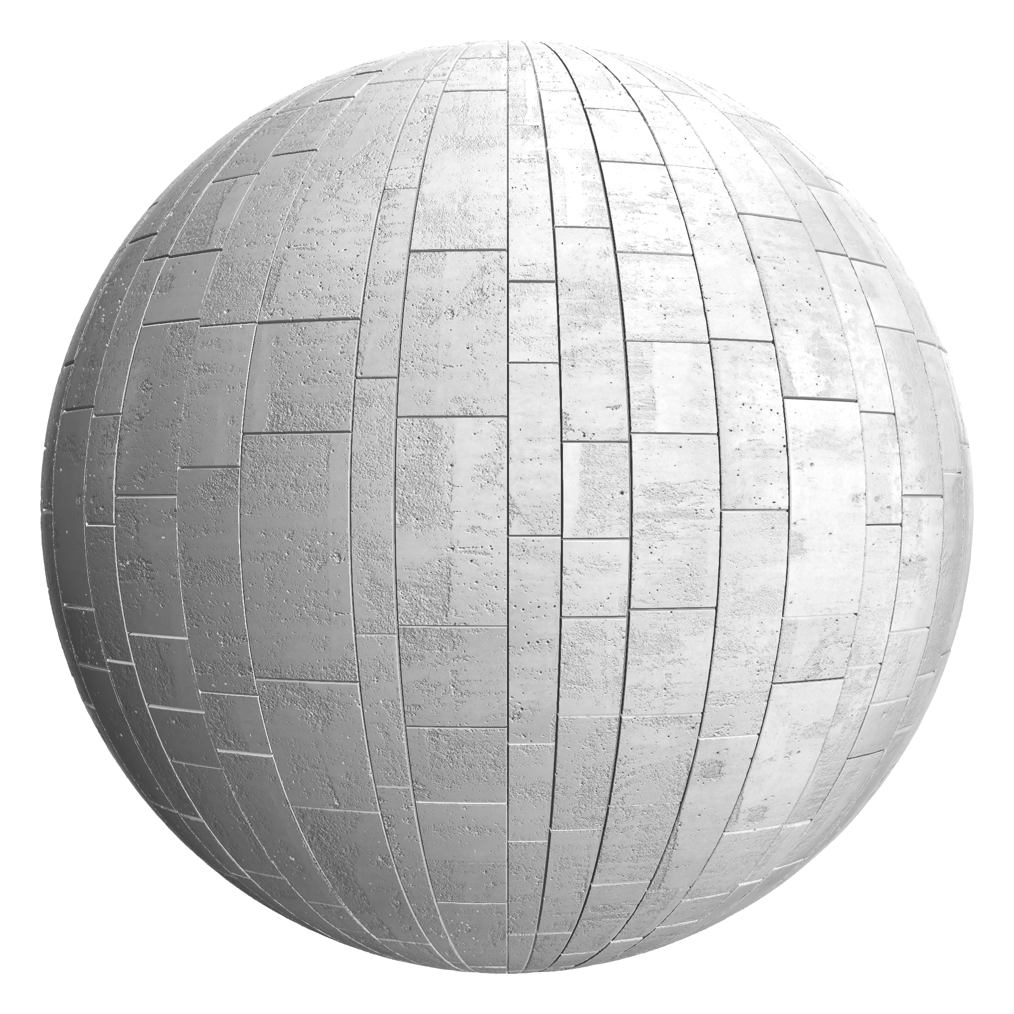 3D sphere preview of In Situ Concrete Ashlar seamless texture