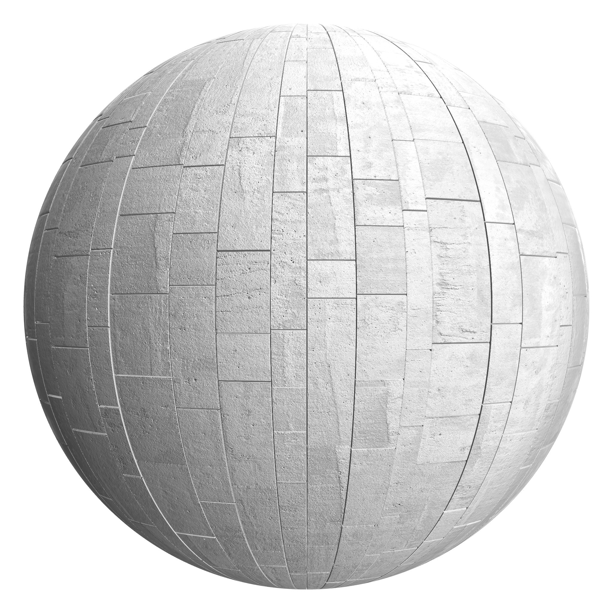 3D sphere preview of In Situ Concrete Ashlar seamless texture