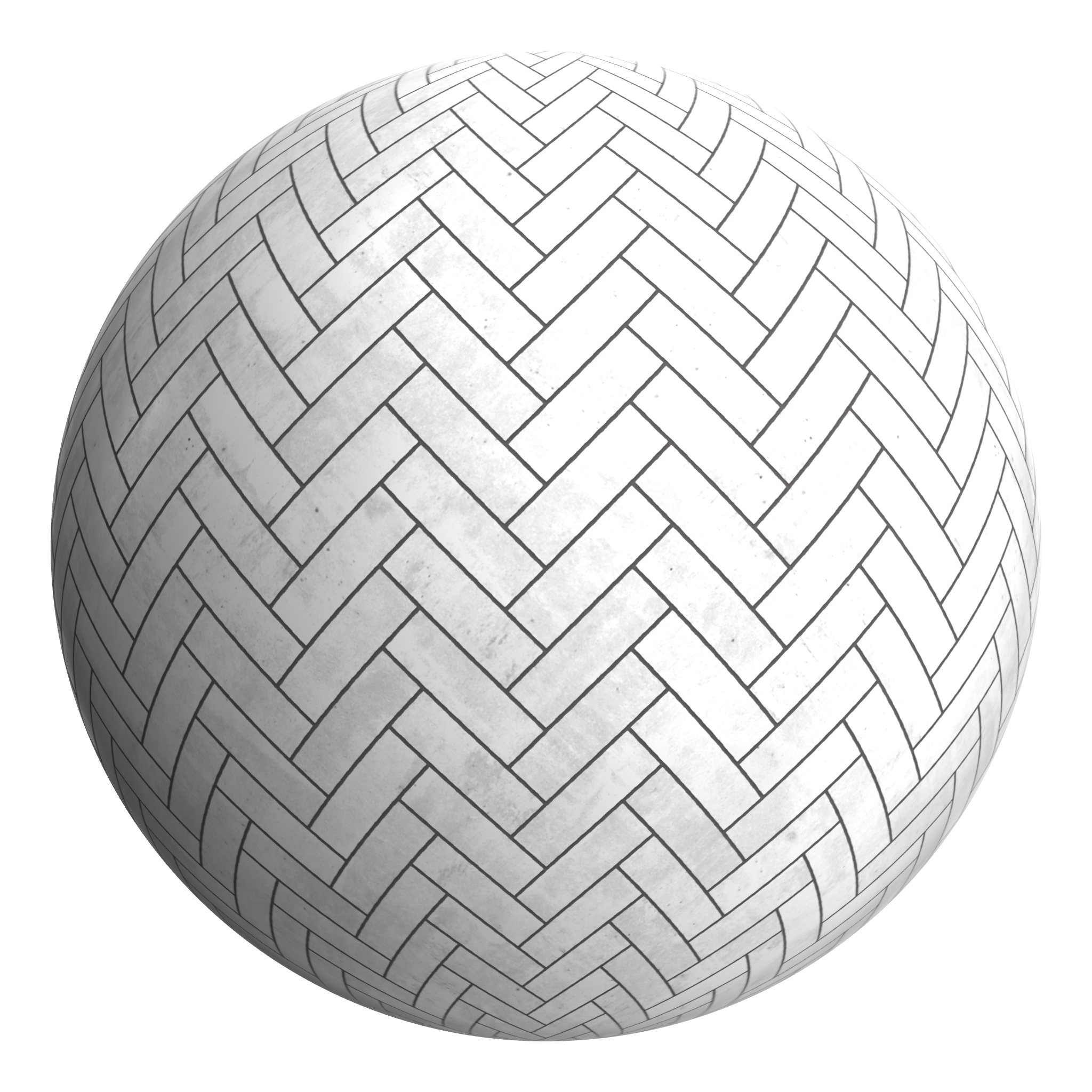 3D sphere preview of In Situ Concrete Herringbone seamless texture