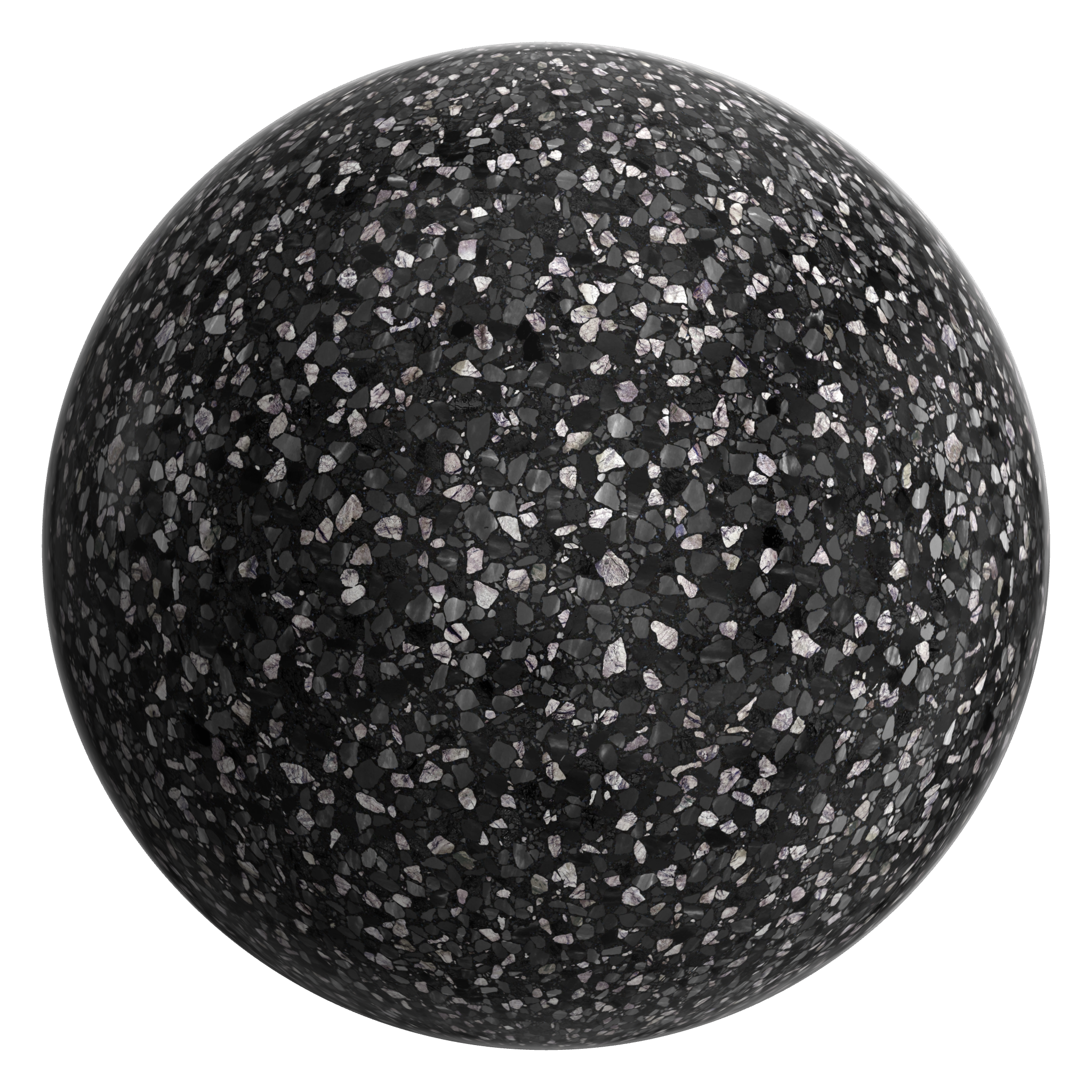 3D sphere preview of Inverna Terrazzo seamless texture