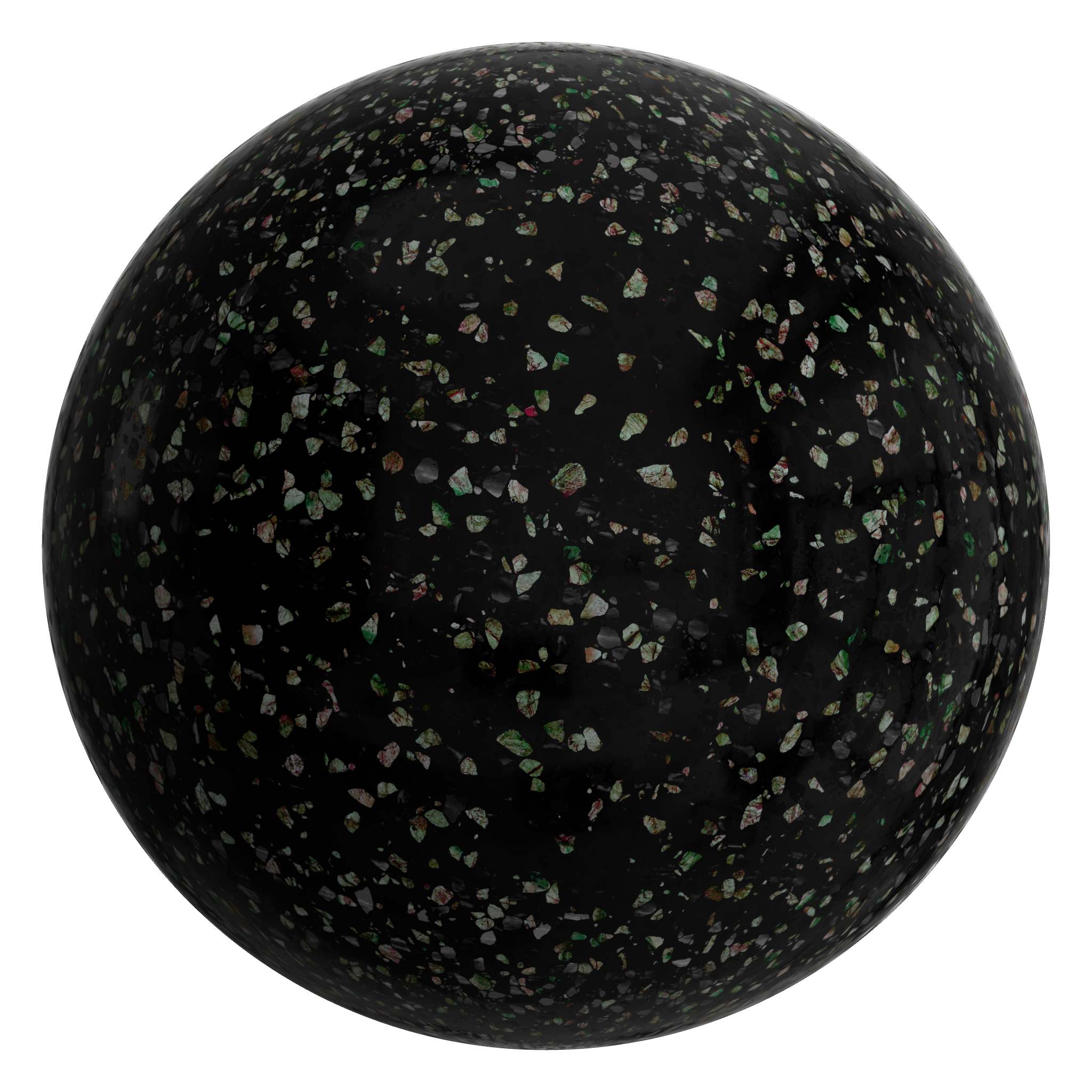 3D sphere preview of Inverna Terrazzo seamless texture
