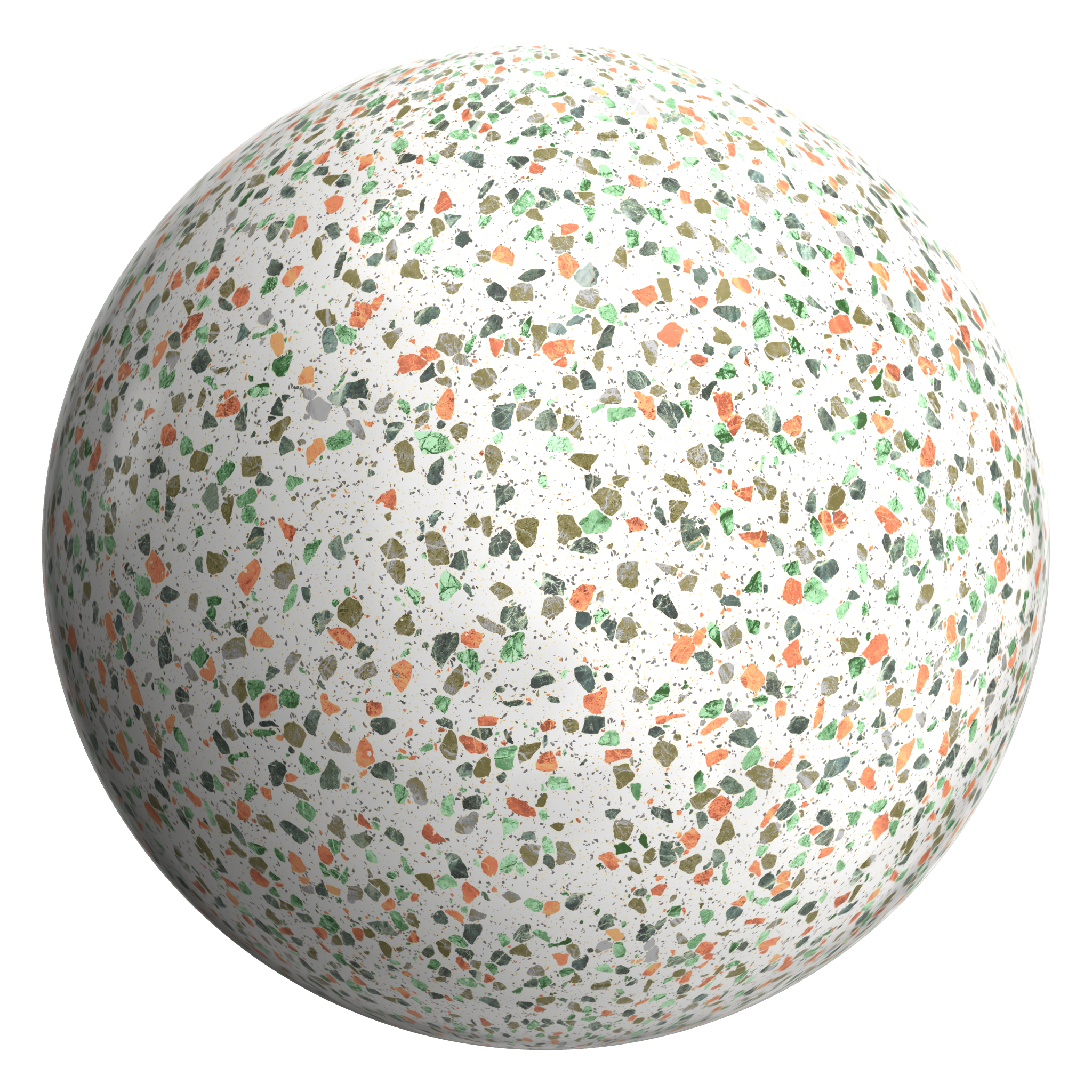 3D sphere preview of Jaro Terrazzo seamless texture