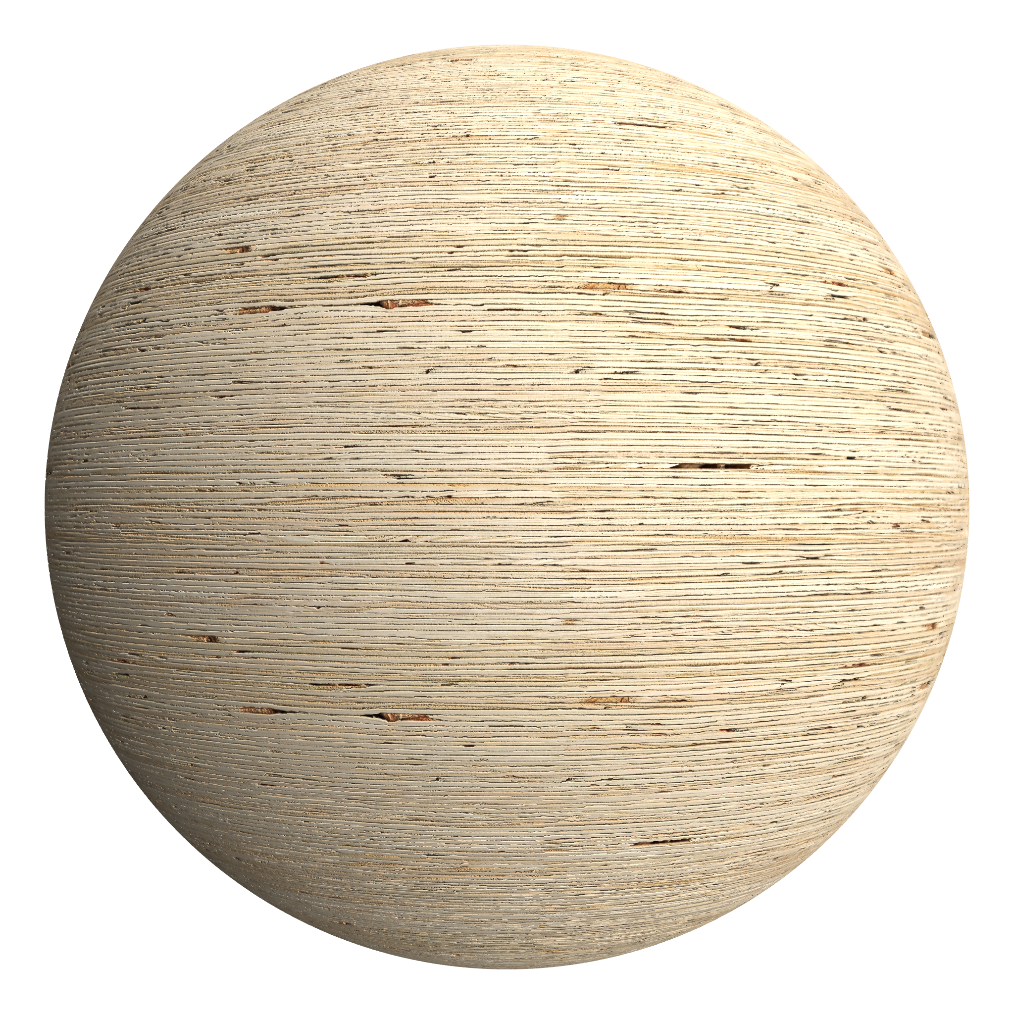 3D sphere preview of Laminated Veneer Lumber (LVL) End Grain seamless texture