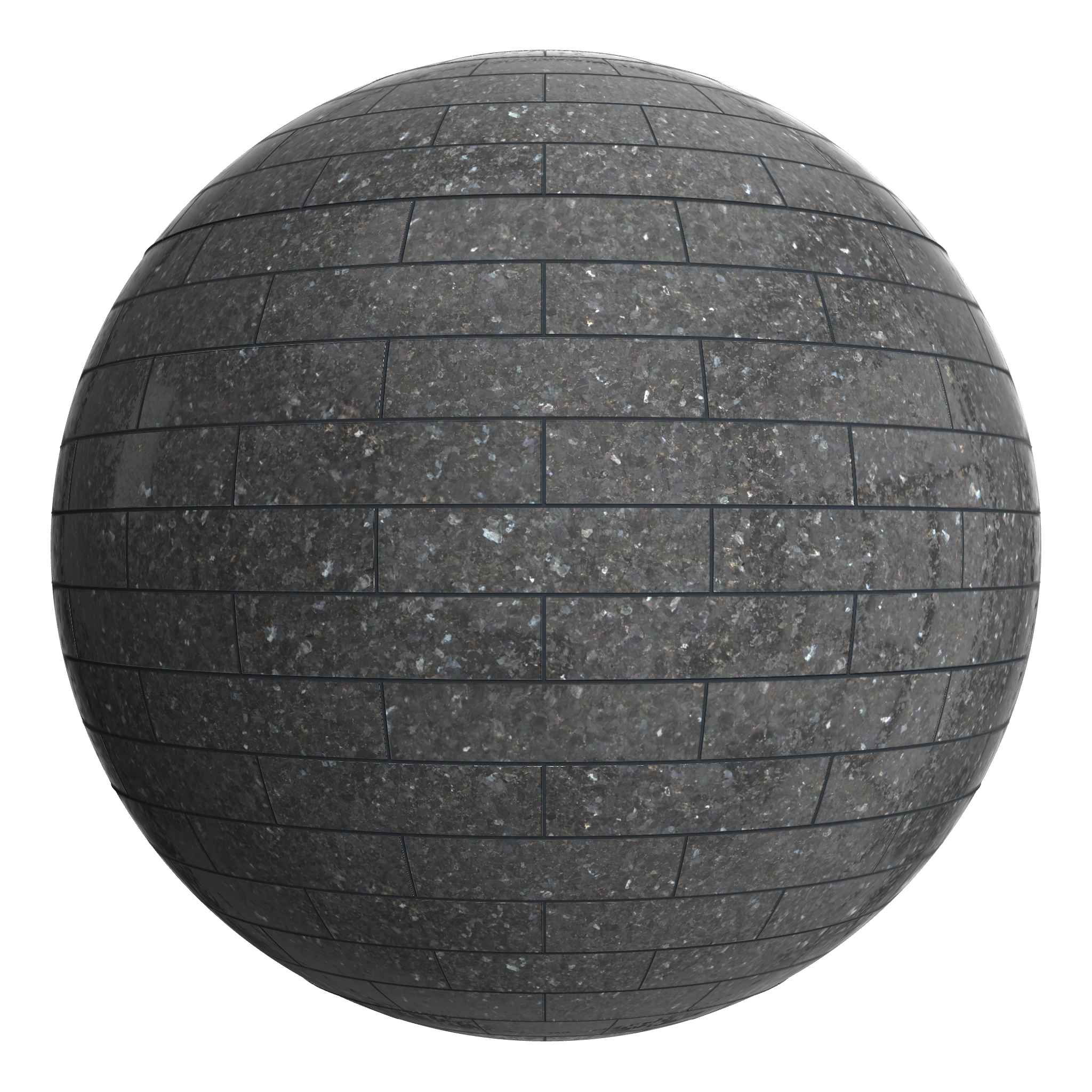 3D sphere preview of Larvikite, Stretcher seamless texture