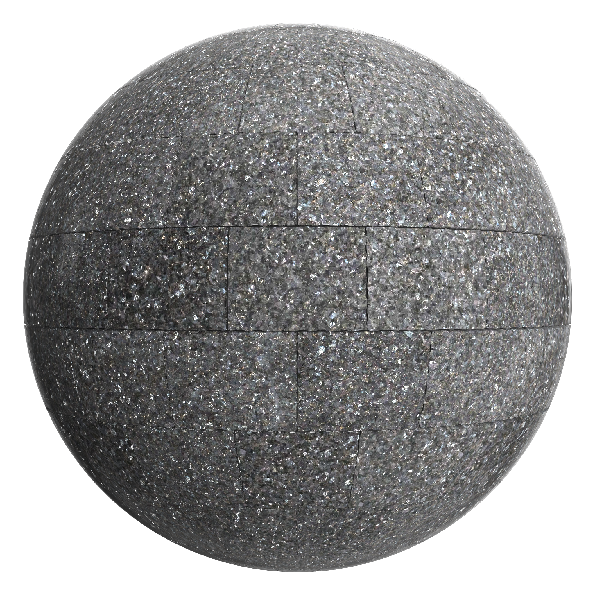 3D sphere preview of Larvikite Stretcher seamless texture