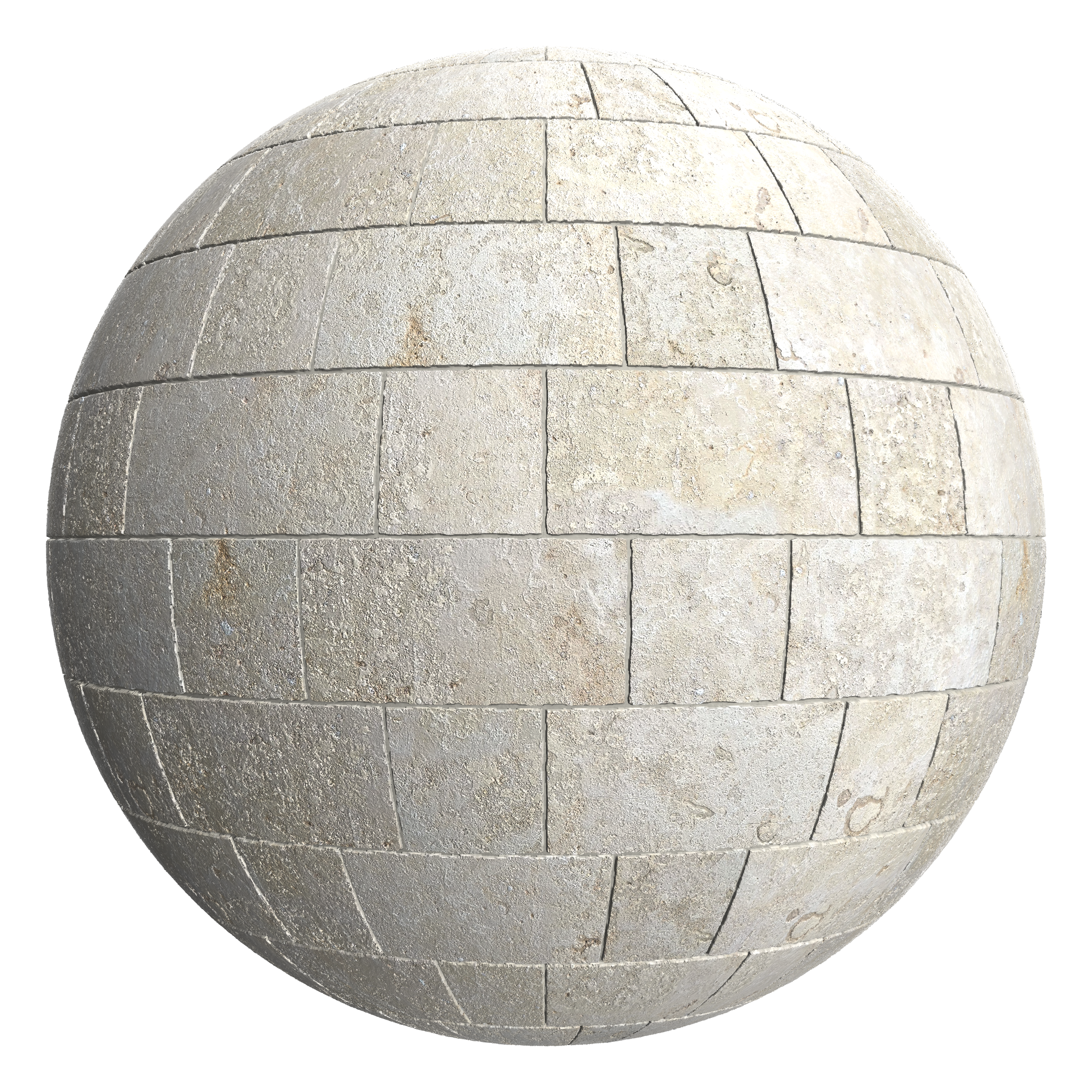 3D sphere preview of Limestone Flemish seamless texture