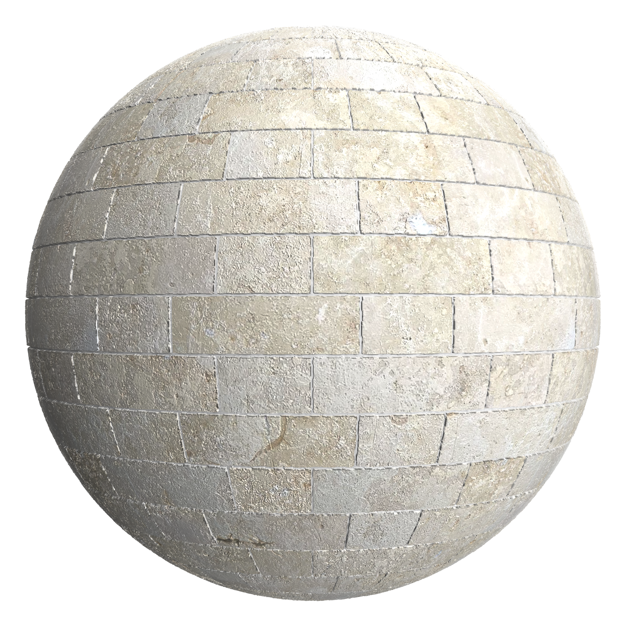 3D sphere preview of Limestone Flemish seamless texture