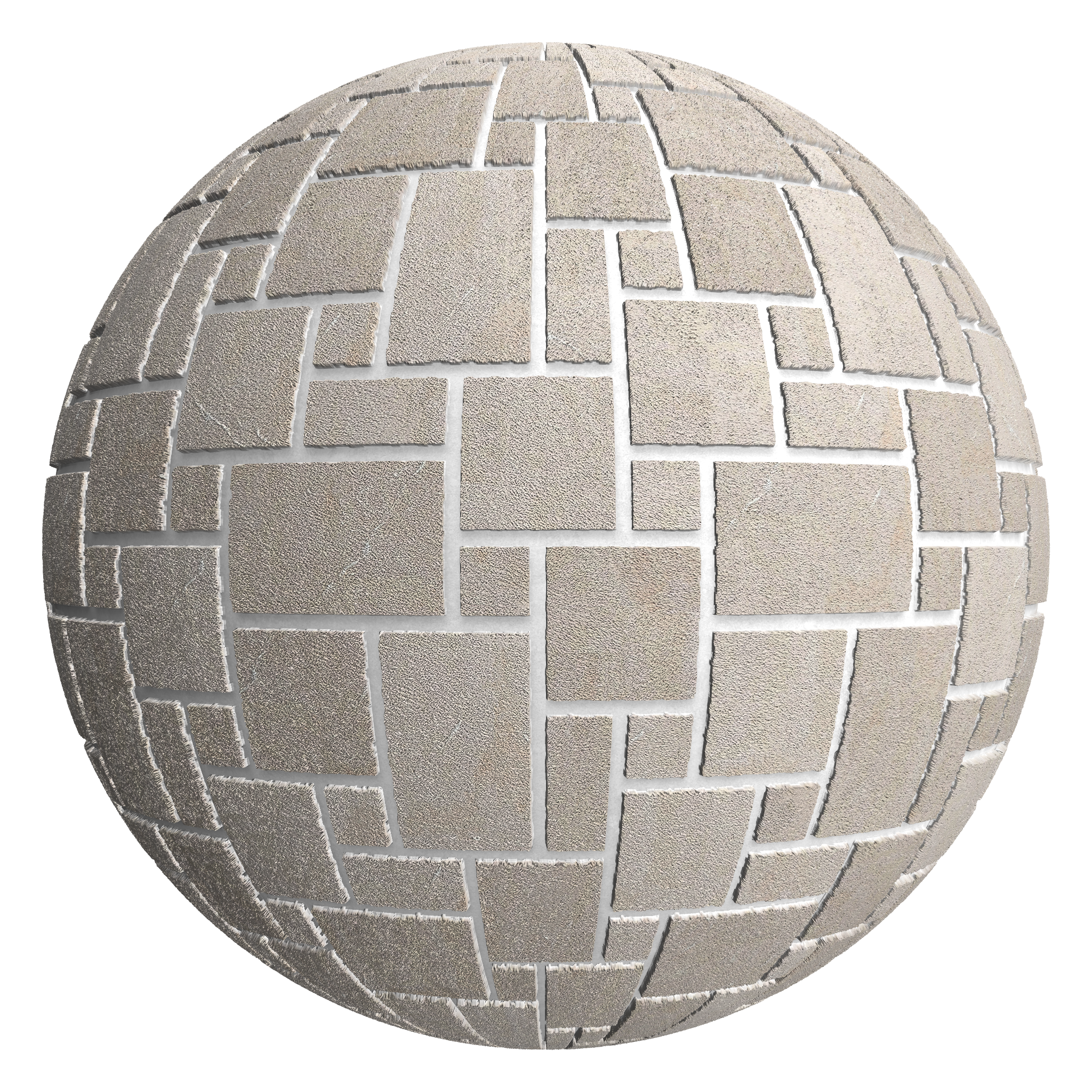 3D sphere preview of Limestone French Pattern seamless texture