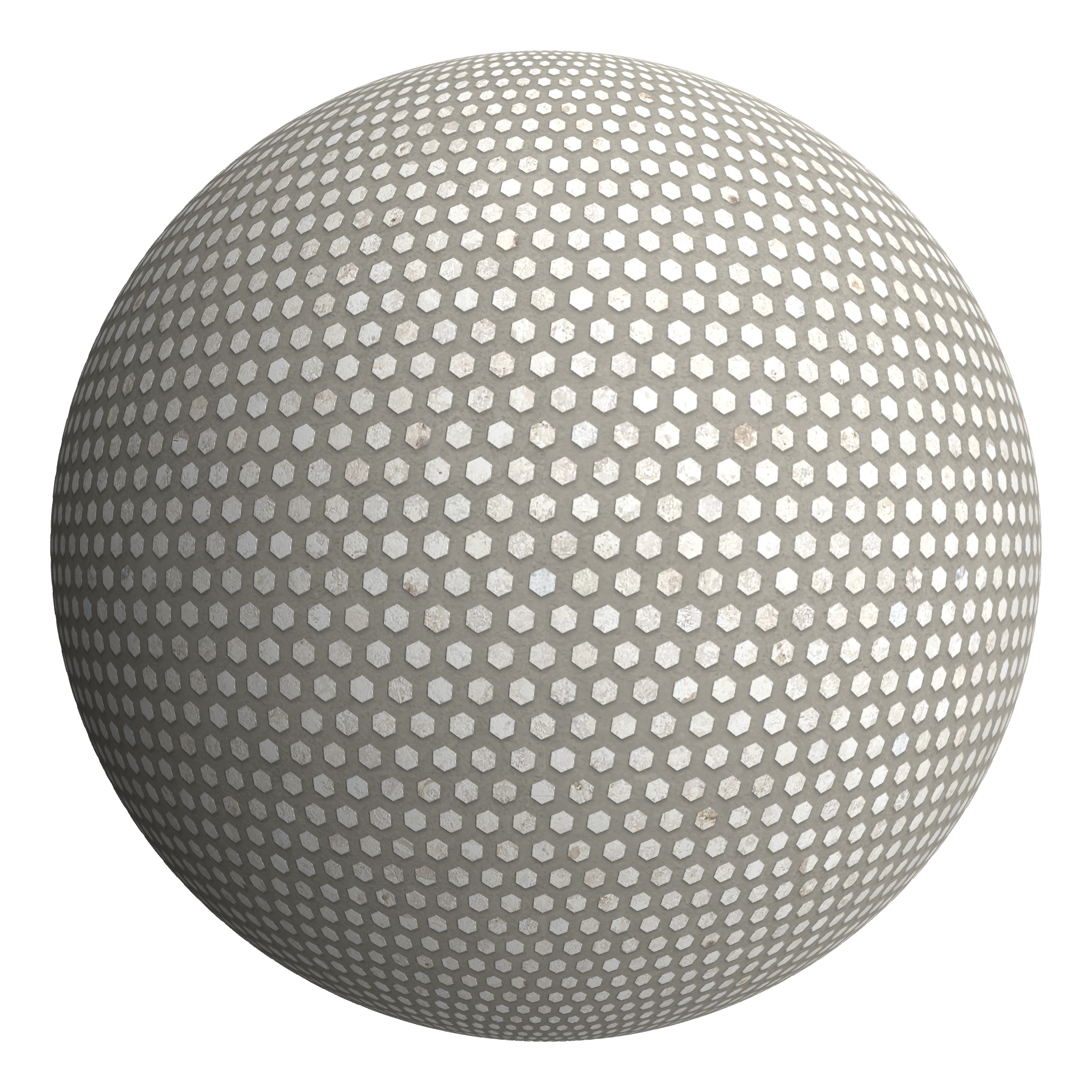 3D sphere preview of Limestone Hexagonal seamless texture